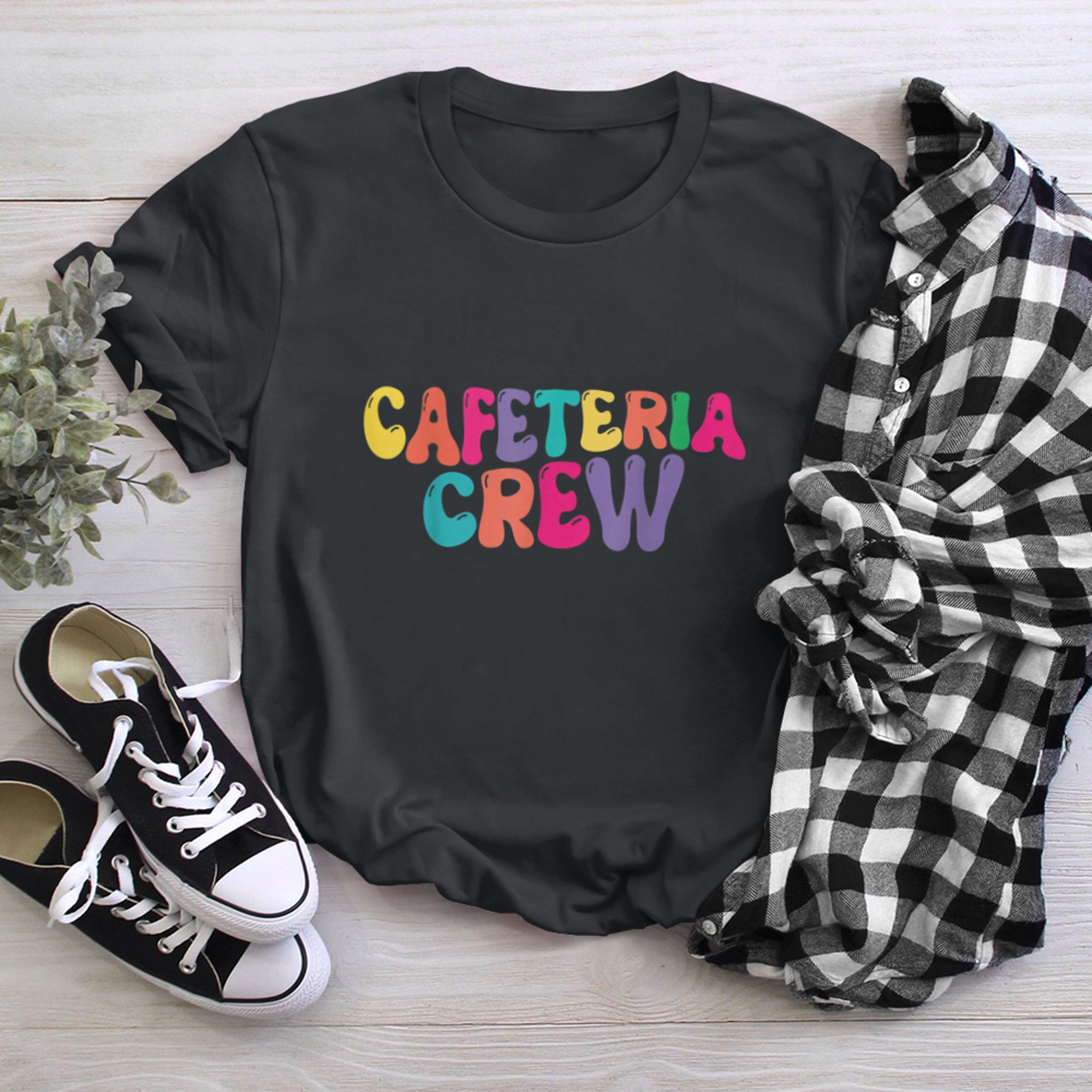 Cafeteria Crew School Lunch Lady School Food Service Crew t-shirt black