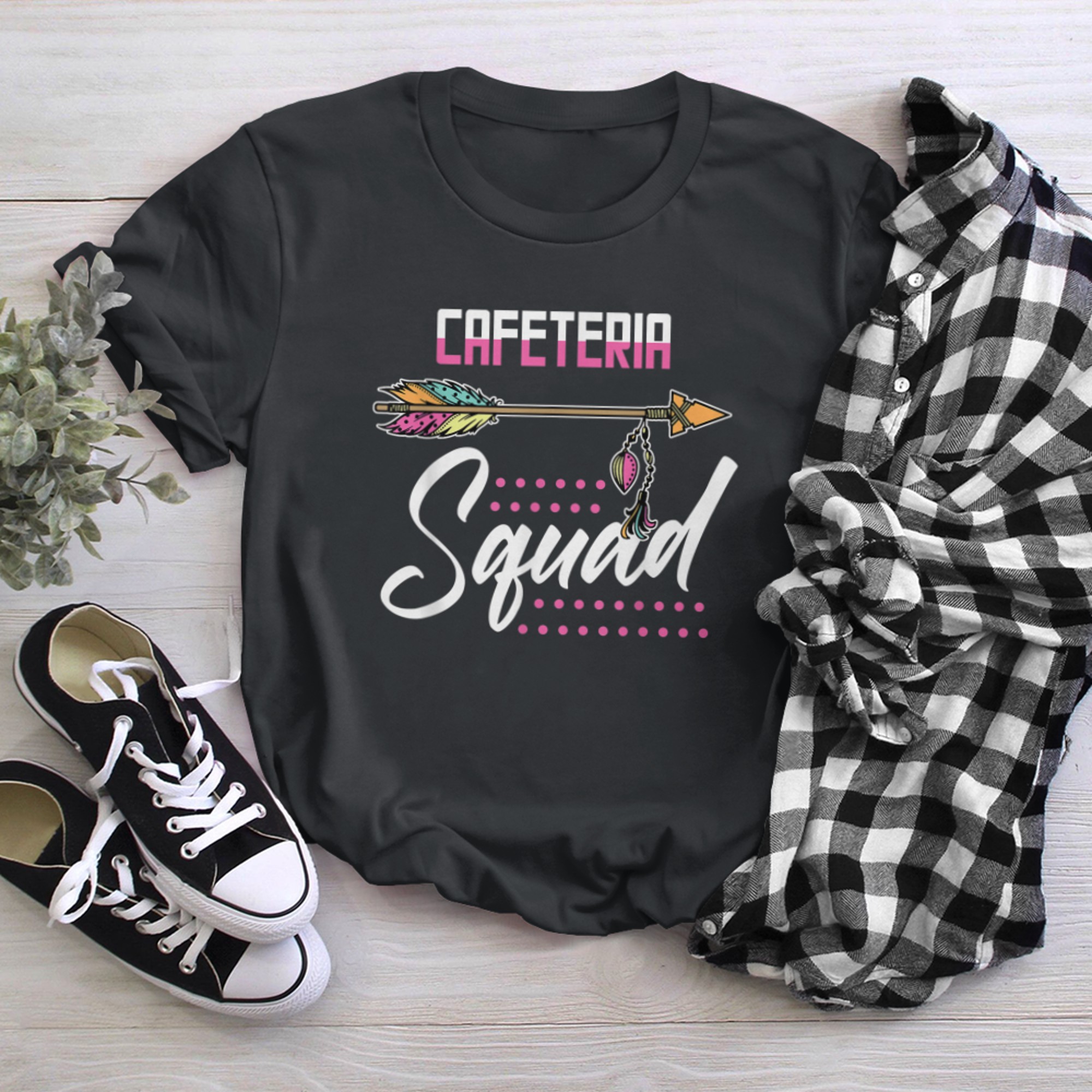 Cafeteria Squad Cute Proud Lunch Lady Crew Matching Girl t-shirt black