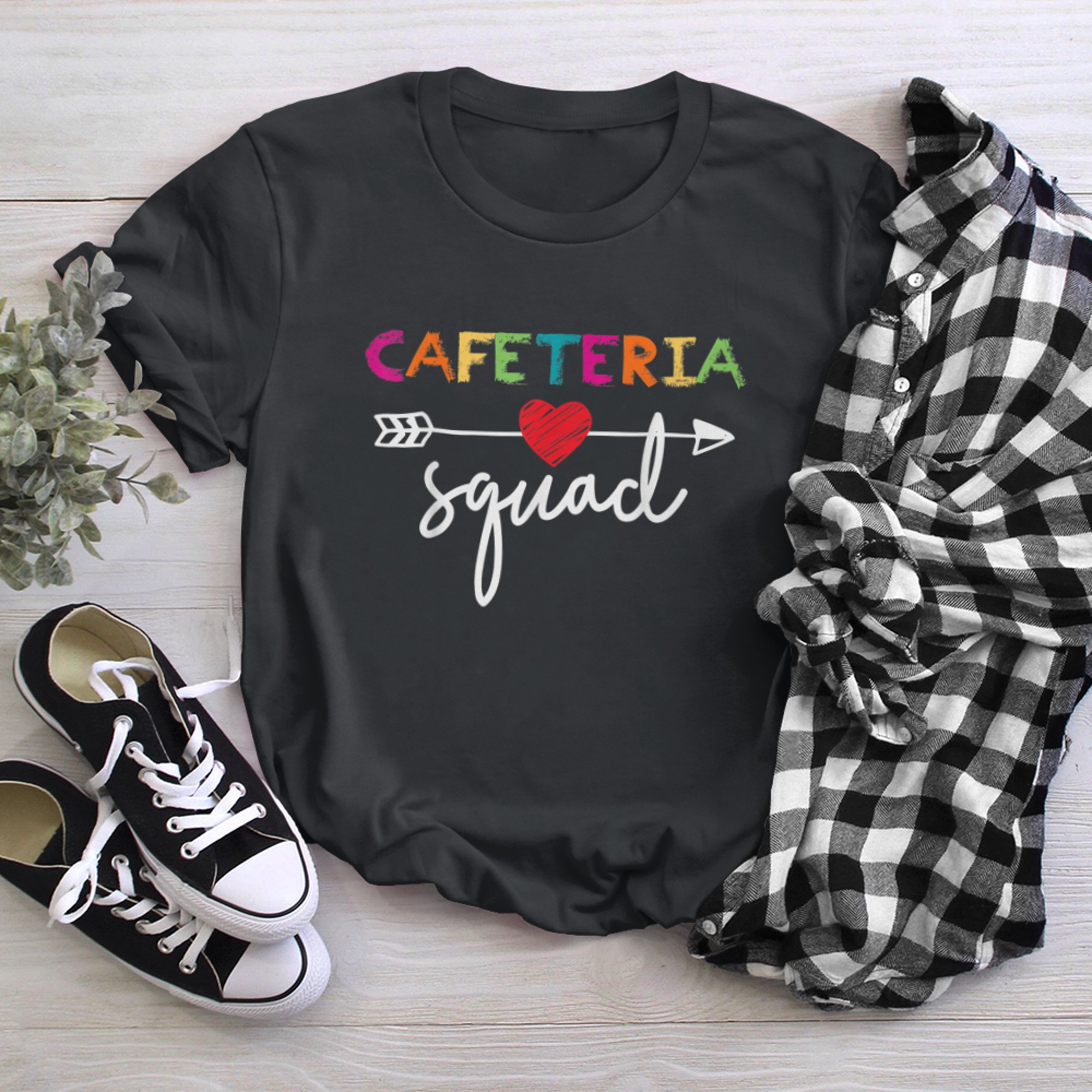 Cafeteria Squad Lunch Lady Food Chef Crew School Team Staff t-shirt black