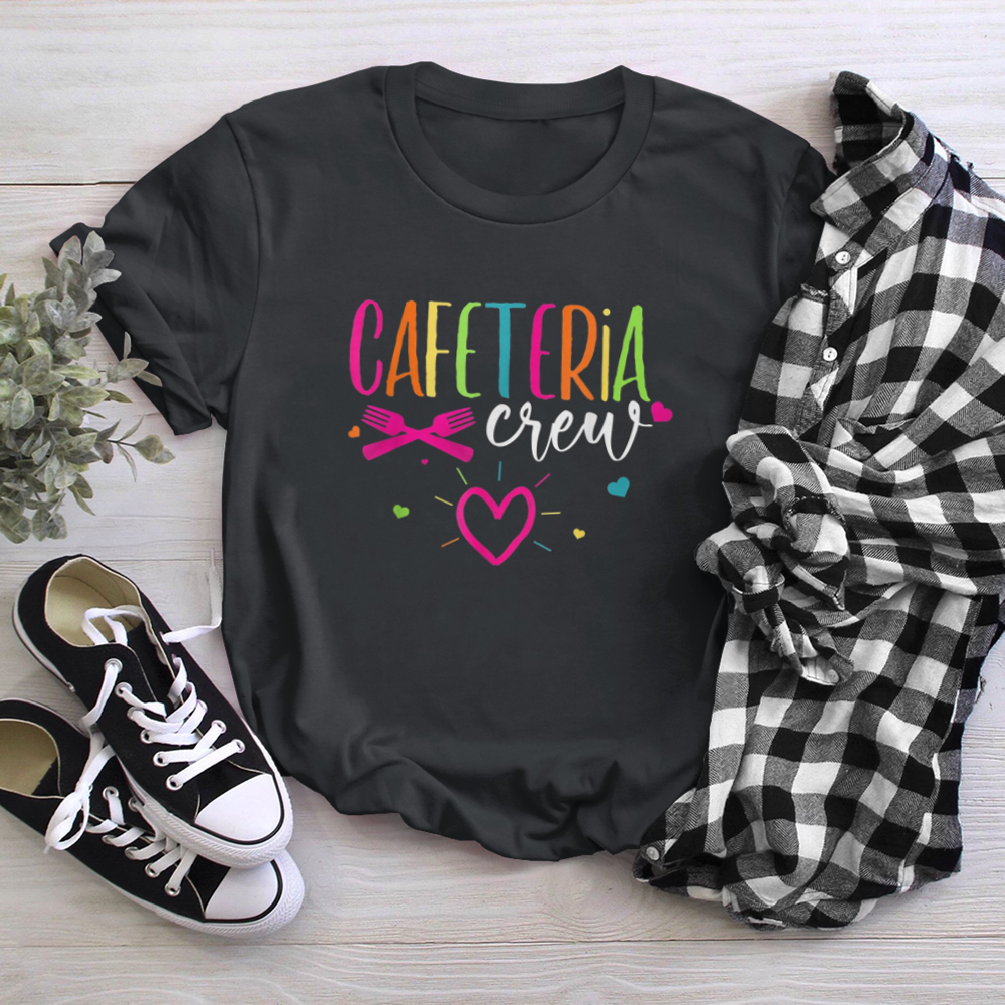 Cafeteria Worker Cafeteria Crew Lunch Lady Lunch Ladies t-shirt black