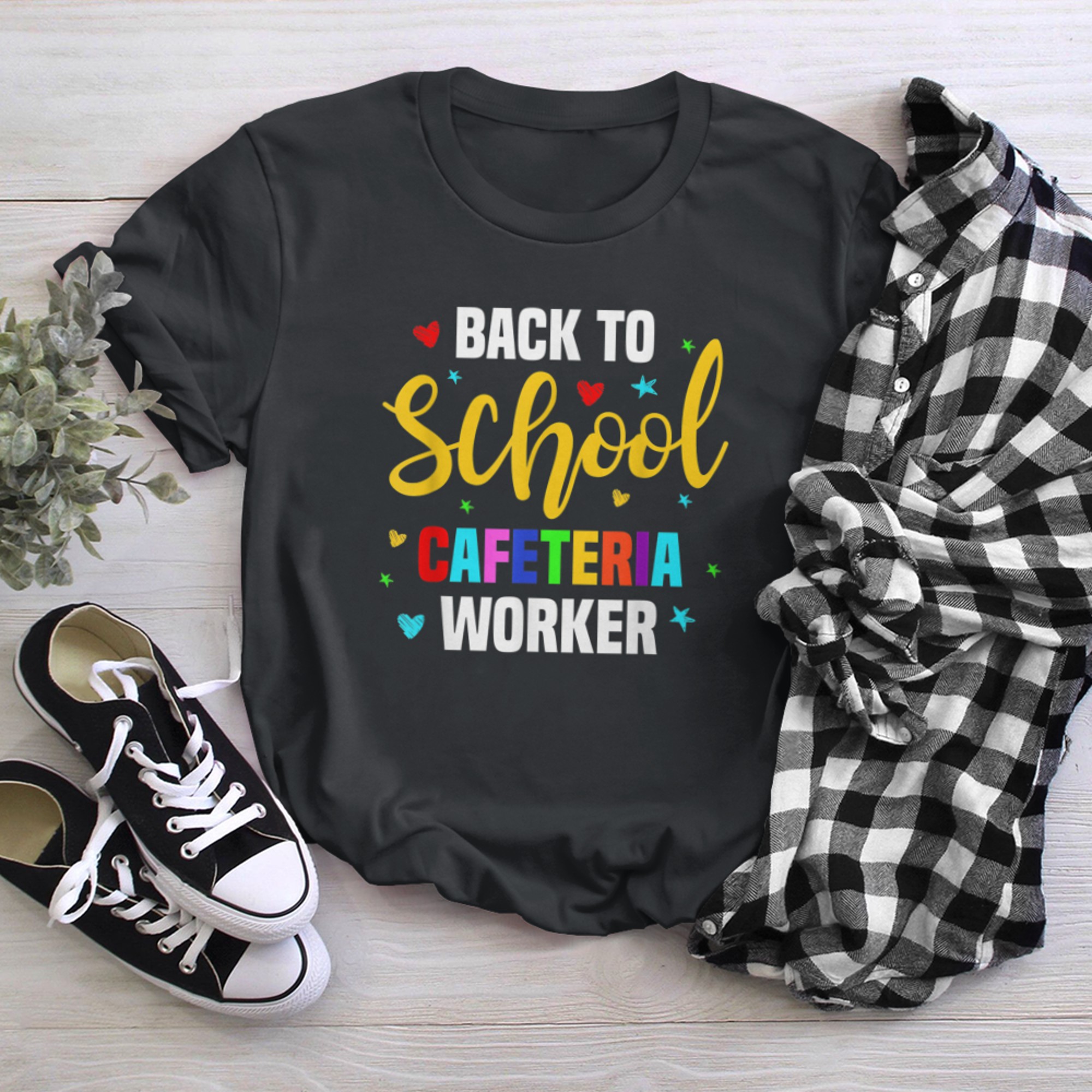 Cafeteria Worker Lunch Lady Food Service Crew Back To School t-shirt black