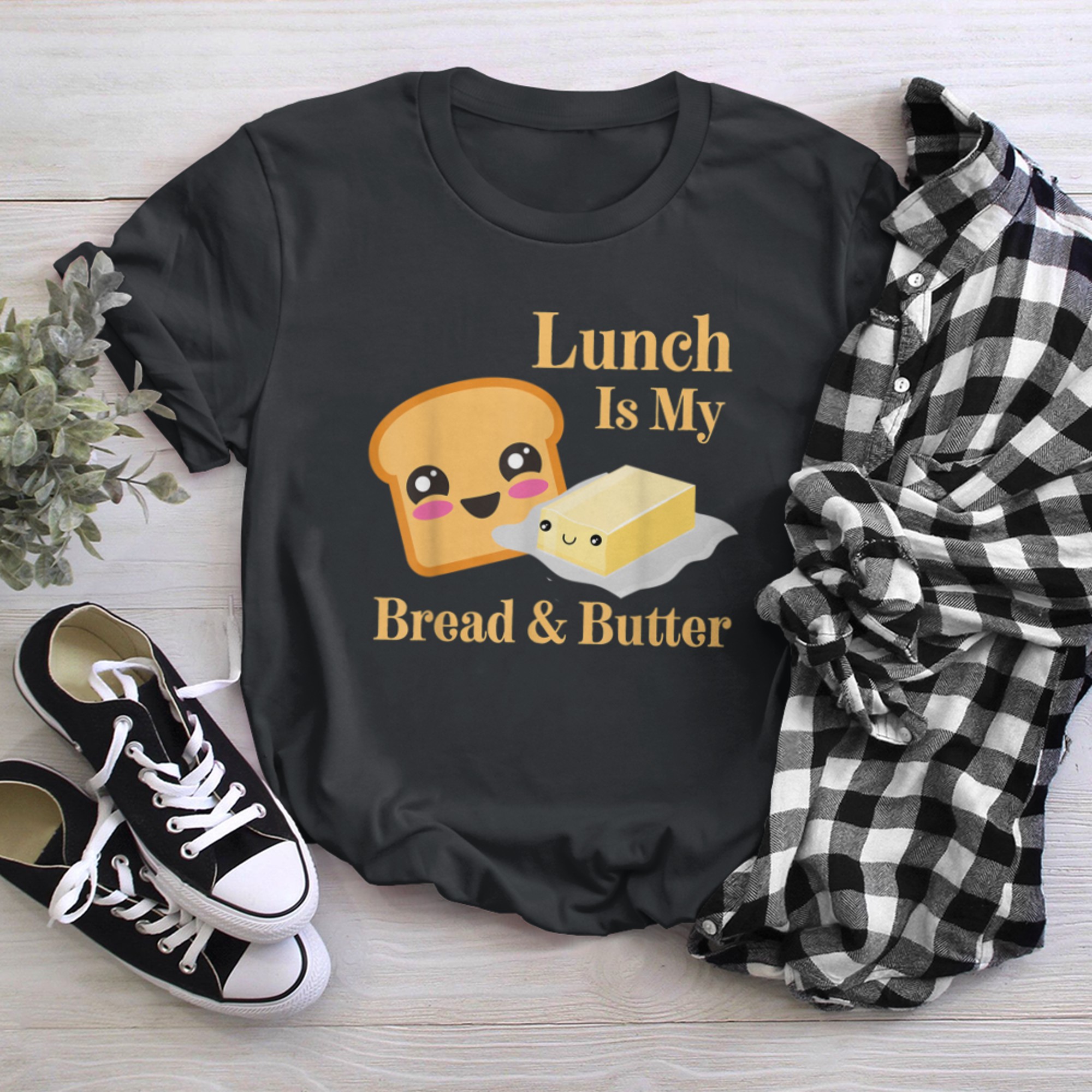 Cute Lunch Lady Kawaii Cafeteria Crew Funny Essential Worker t-shirt black