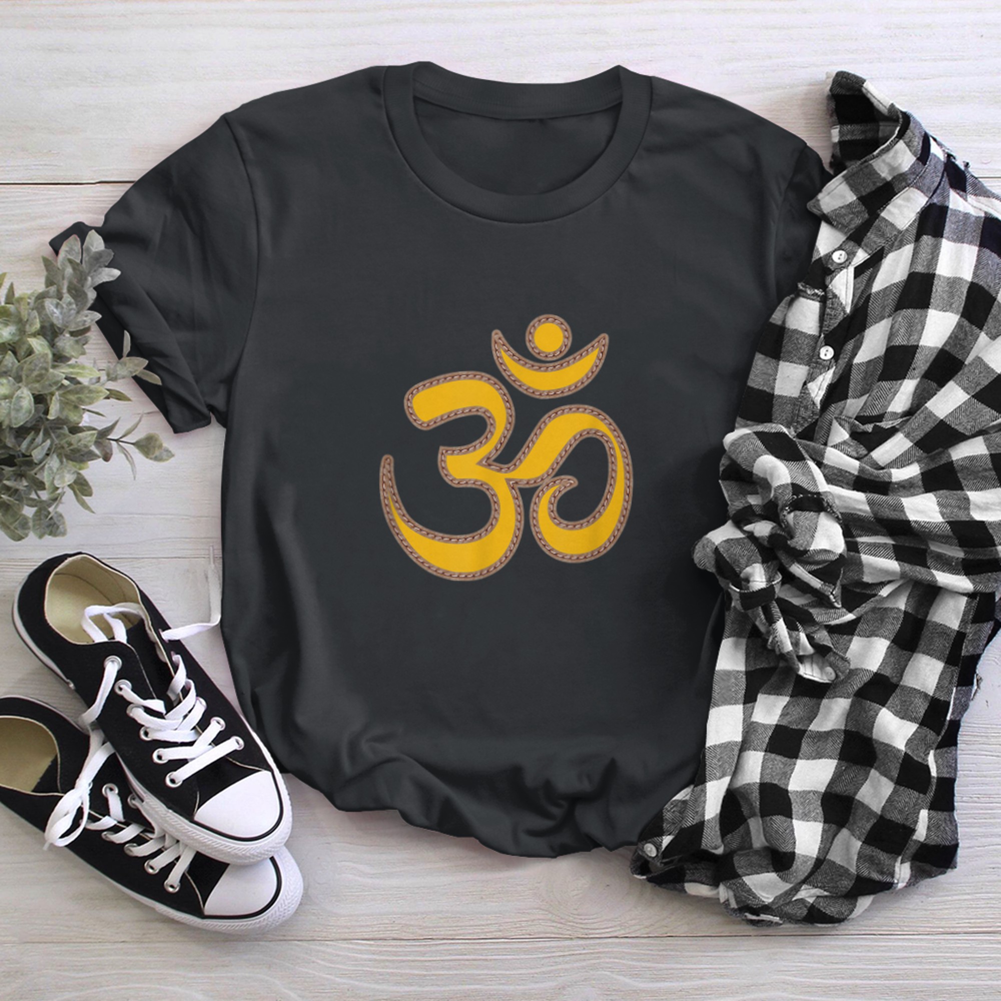 Om Meditation Spiritual Ancient Symbol Peace Yoga Aum Omkara t-shirt black