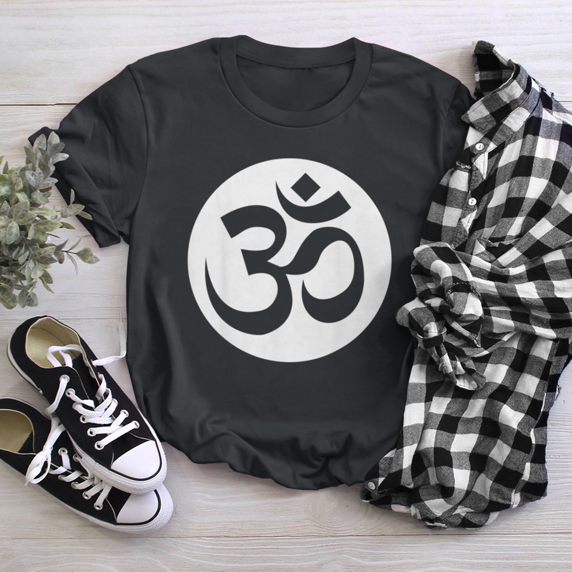 Om Ohm Aum Symbol Spiritual Yoga (19) t-shirt black