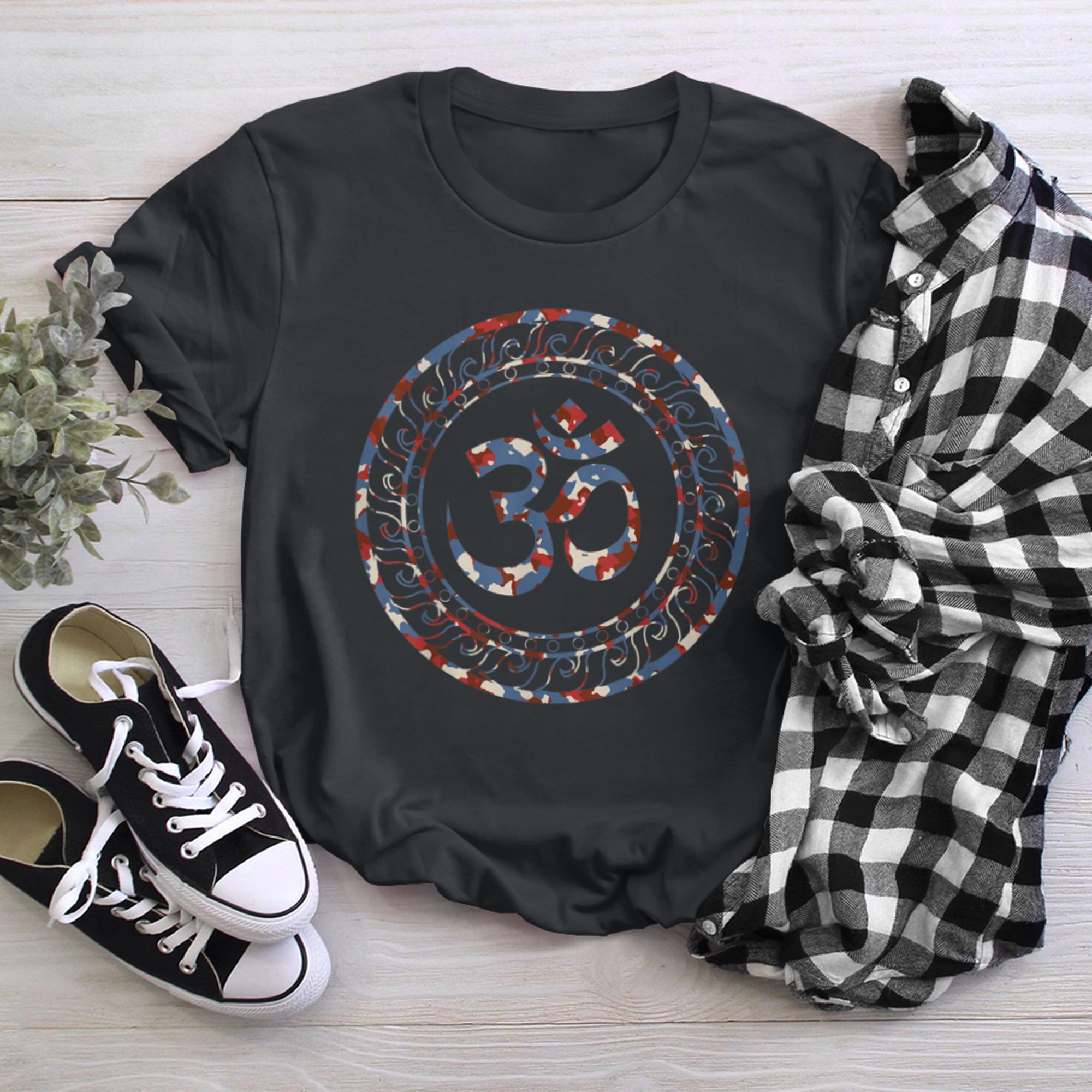 Om Ohm Aum Symbol Spiritual Yoga (21) t-shirt black