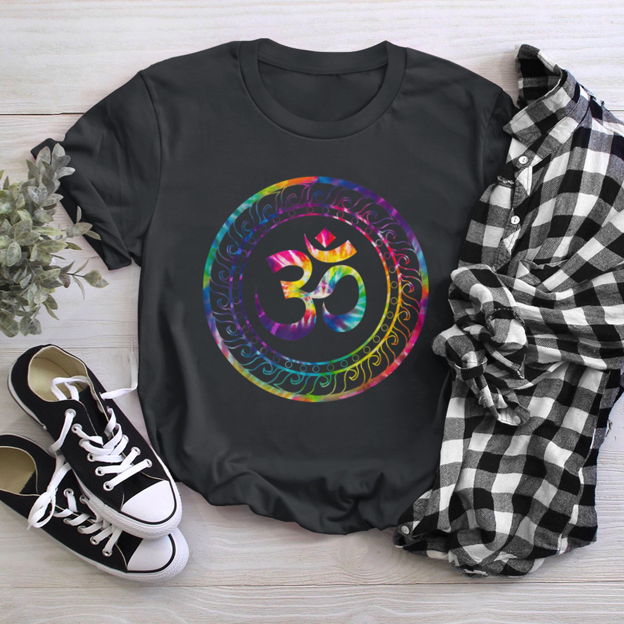 Om Ohm Aum Symbol Spiritual Yoga (30) t-shirt black