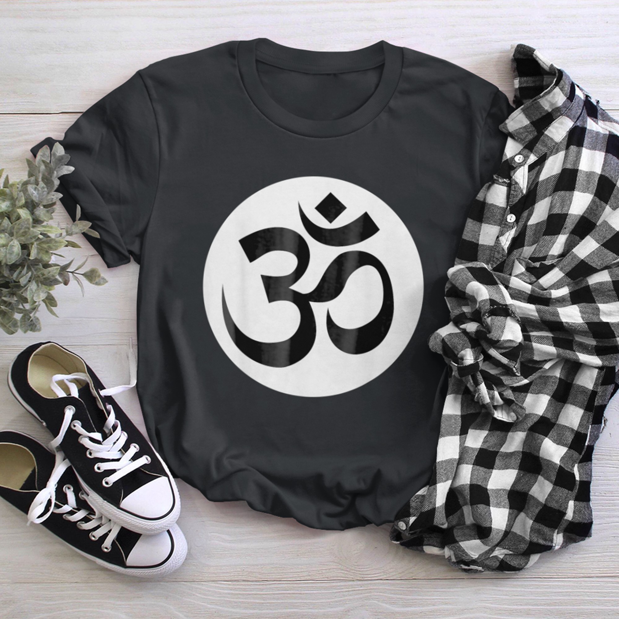 Om Ohm Aum Symbol Spiritual Yoga (31) t-shirt black