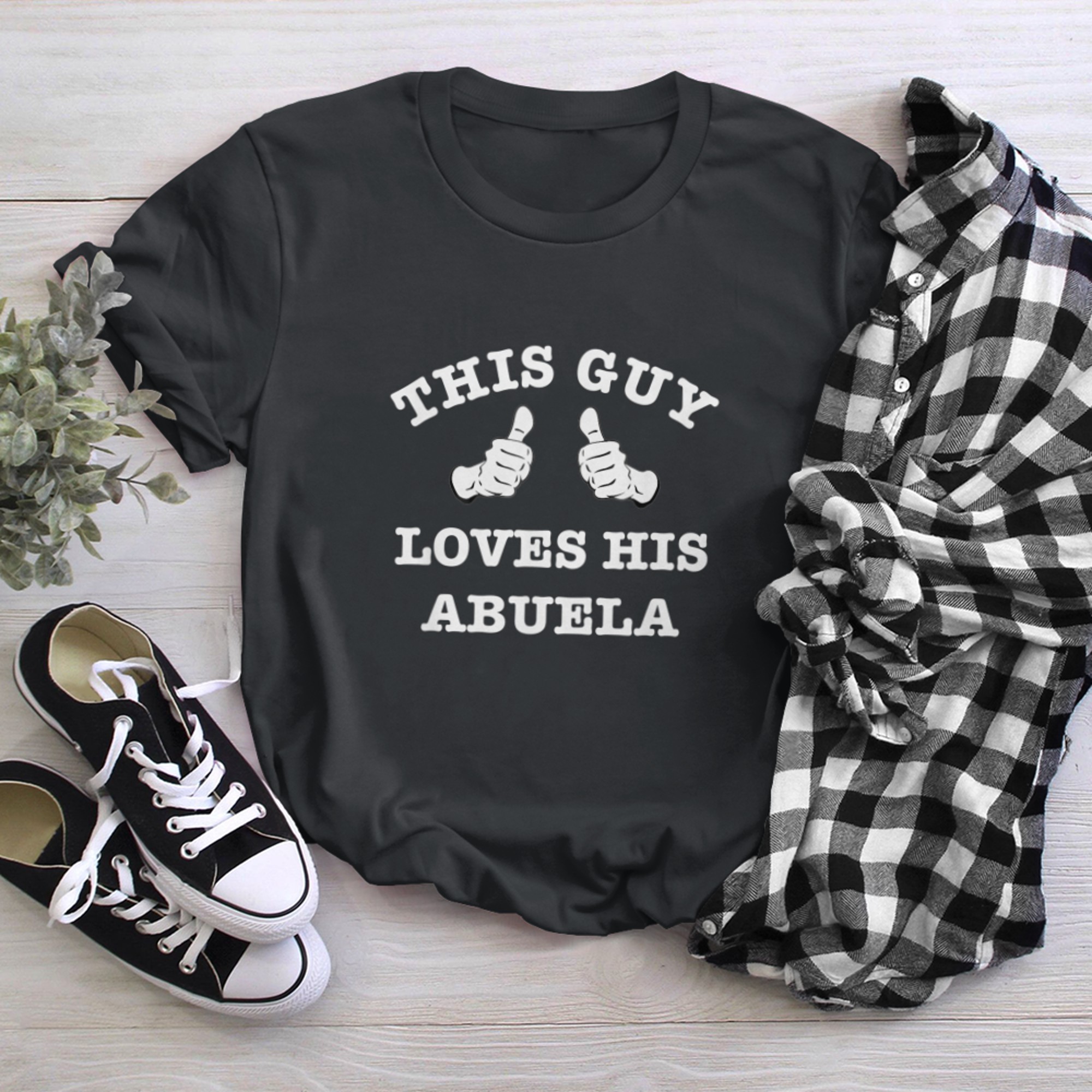 This Guy Loves His Abuela - Grandma Grandson t-shirt black