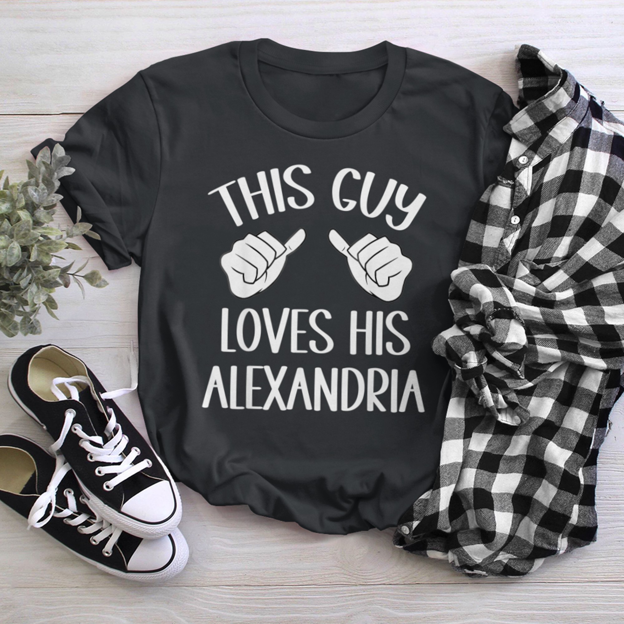 This Guy Loves His Alexandria Valentine t-shirt black