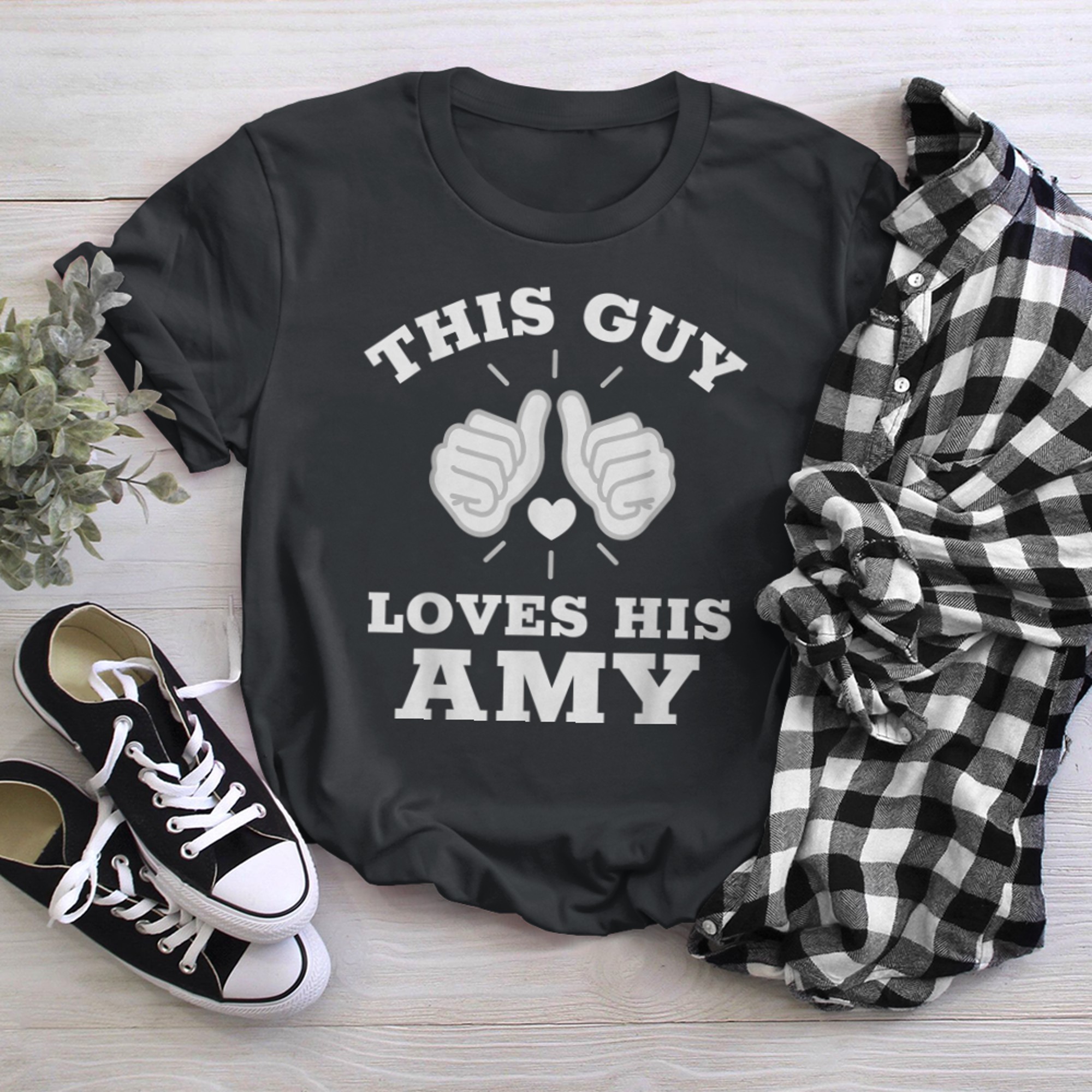 This Guy Loves His Amy t-shirt black