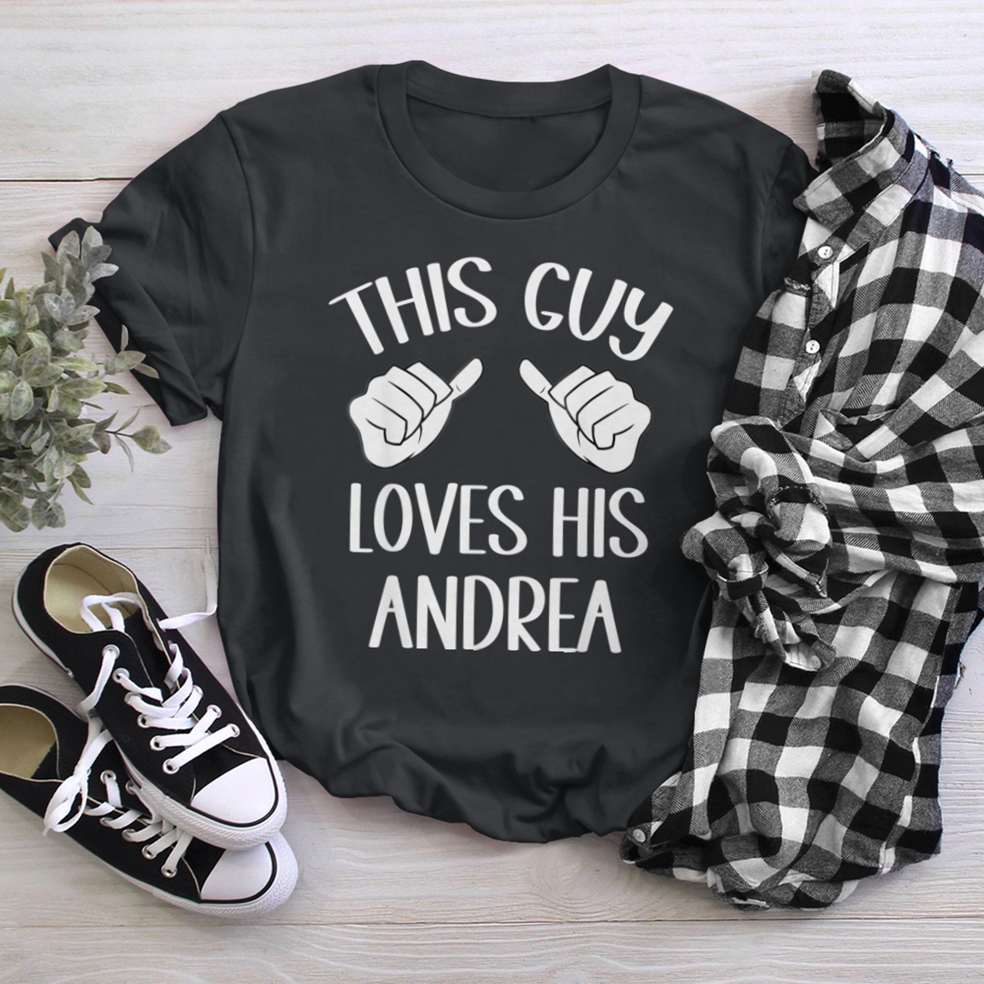 This Guy Loves His Andrea Valentine t-shirt black