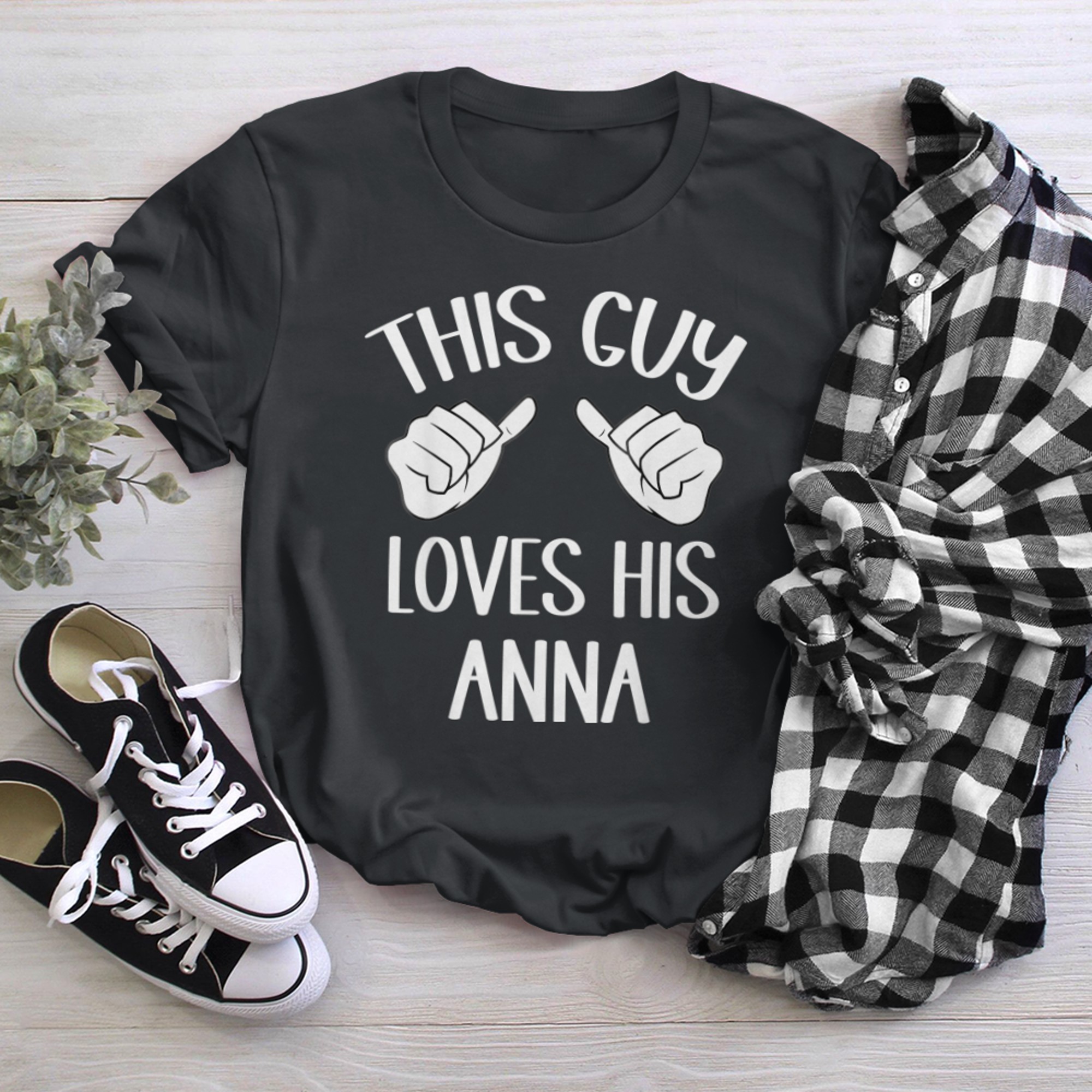 This Guy Loves His Anna Valentine t-shirt black