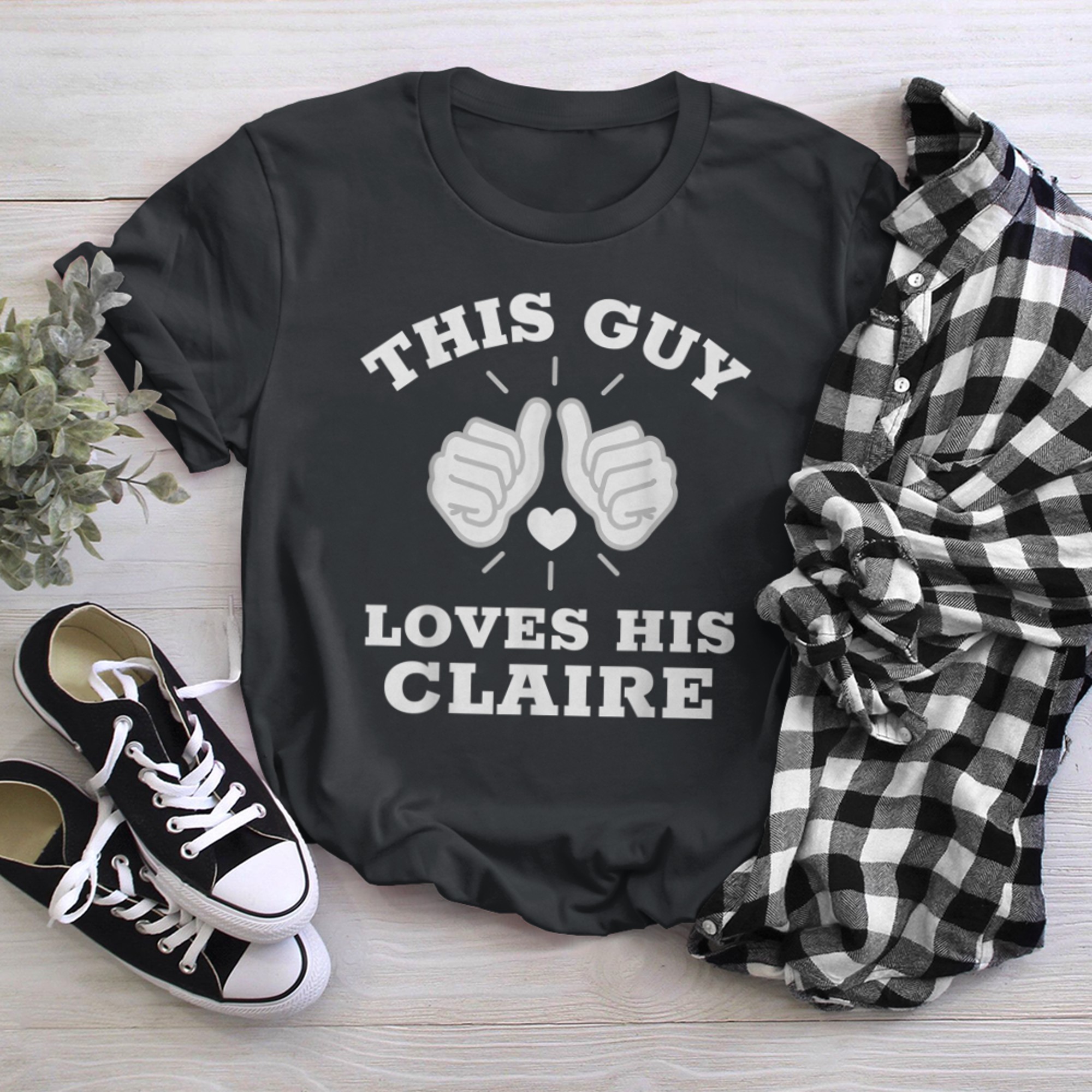 This Guy Loves His Claire t-shirt black