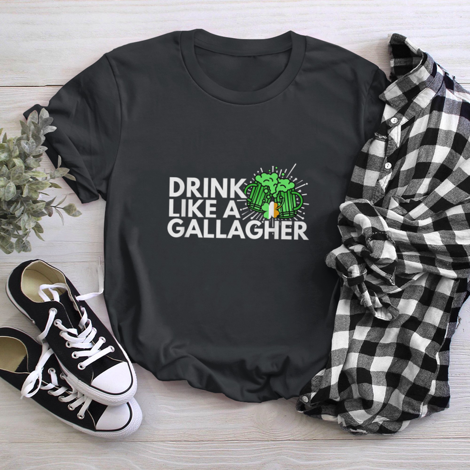 Drink Like A Gallagher T Shirt t-shirt black