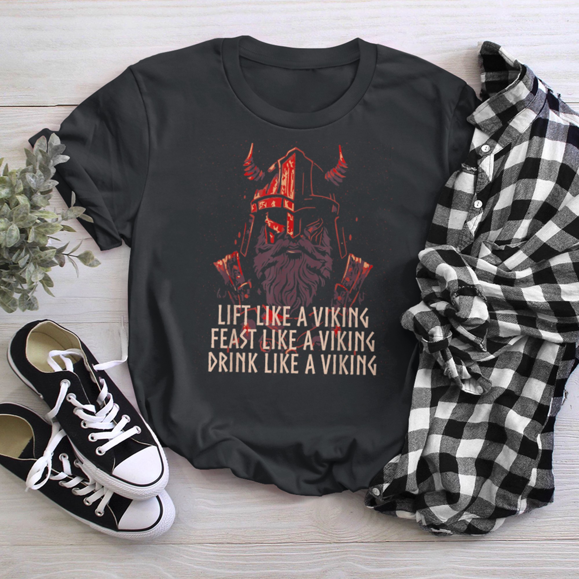 Drink Like A Viking Funny Drinking Humor Drinker Norse (1) t-shirt black