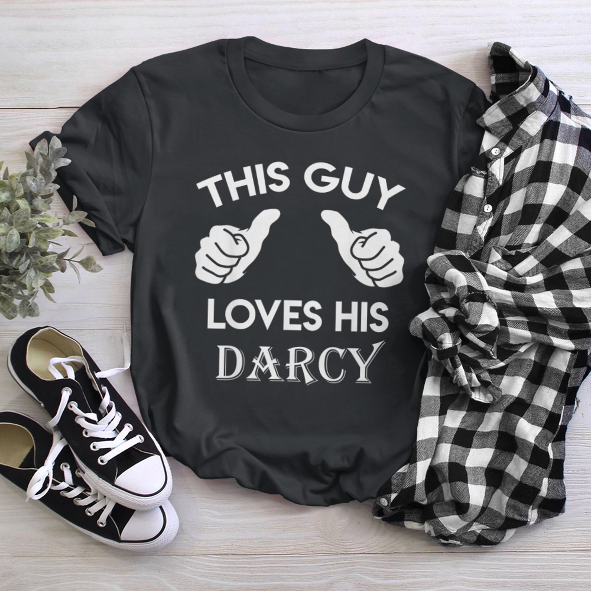 This guy loves his DARCY valentine Anniversary 71k t-shirt black