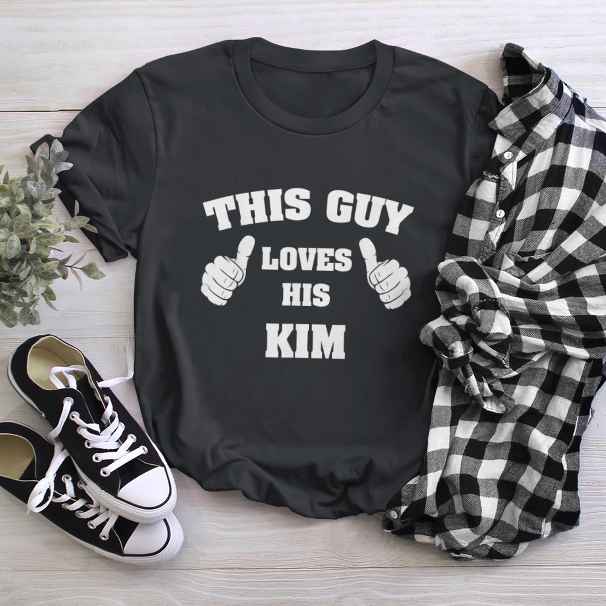 This Guy Loves His Kim T Shirt t-shirt black