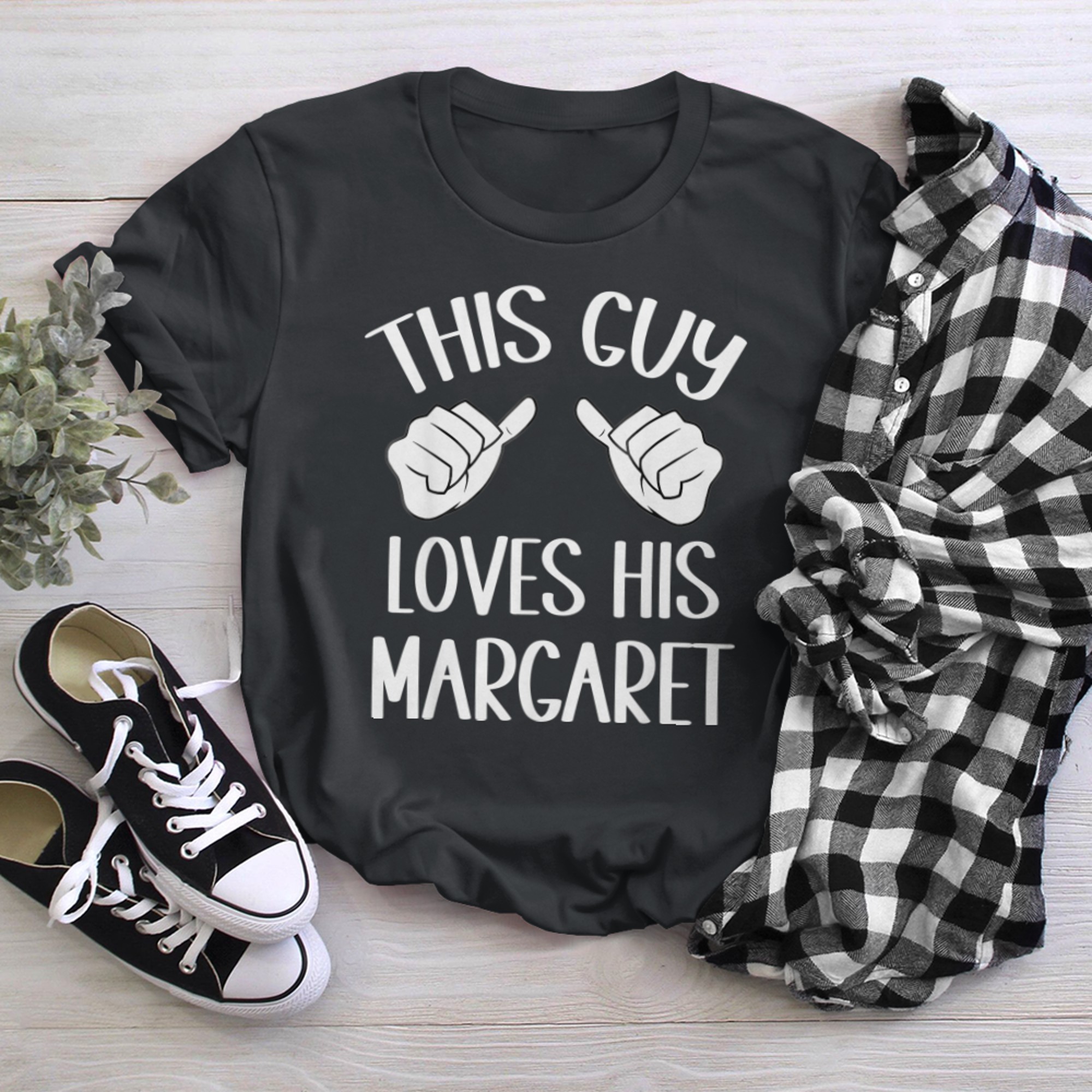 This Guy Loves His Margaret Valentine t-shirt black