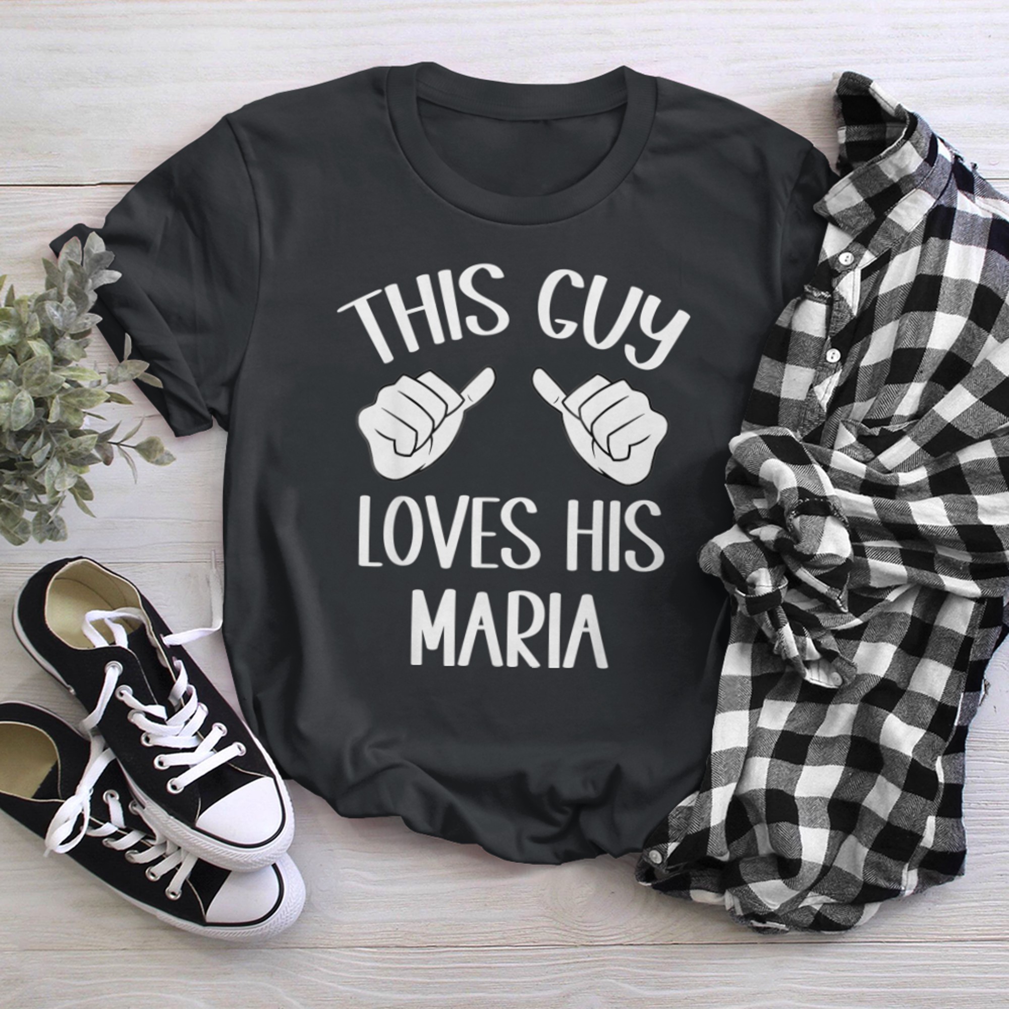 This Guy Loves His Maria Valentine t-shirt black