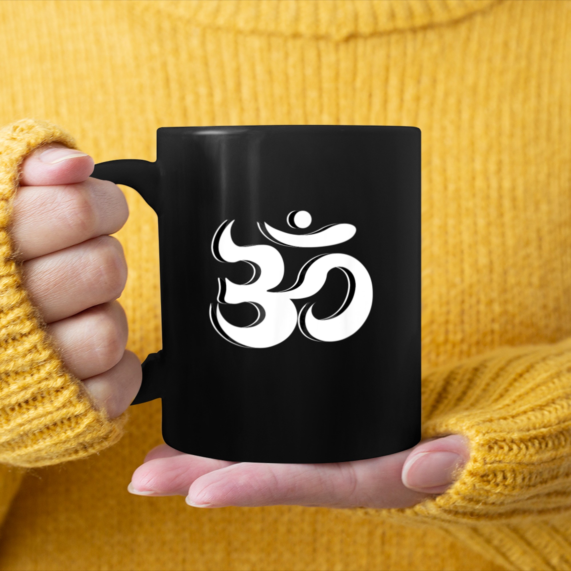 Buddist Yoga Sign Om Symbol mug black