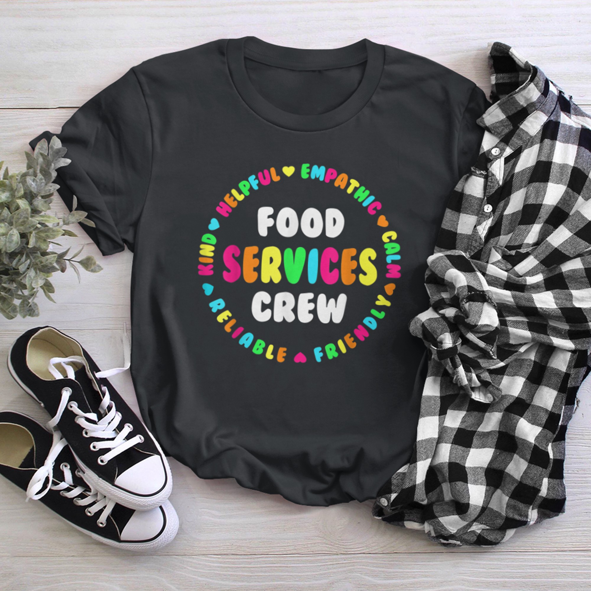 Food Services Crew Cafeteria Crew Helper School Admin Squad (1) t-shirt black