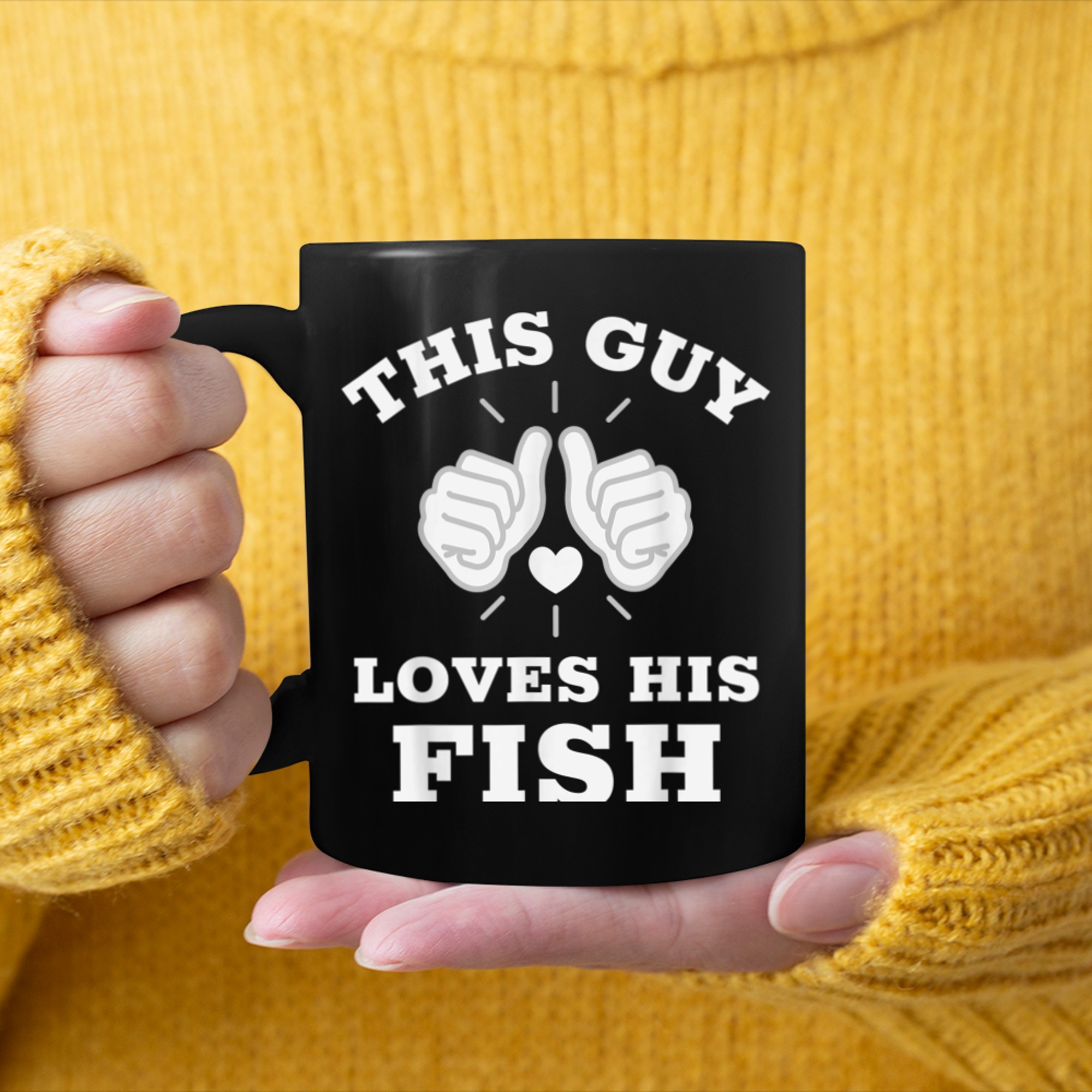 Funny Aquarium Tank This Guy Loves His Fish mug black