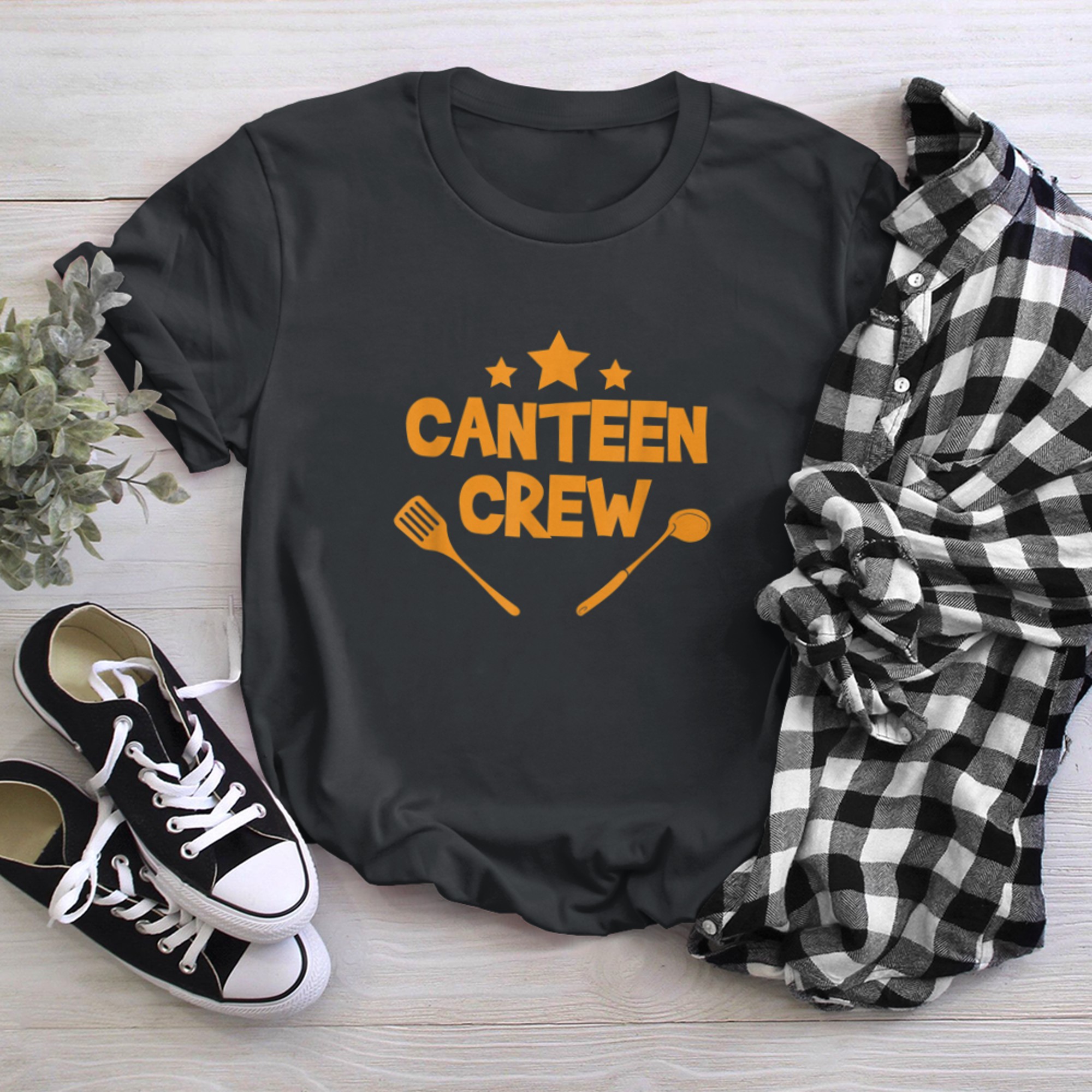 Funny Canteen Crew Cafeteria Food Service Location t-shirt black