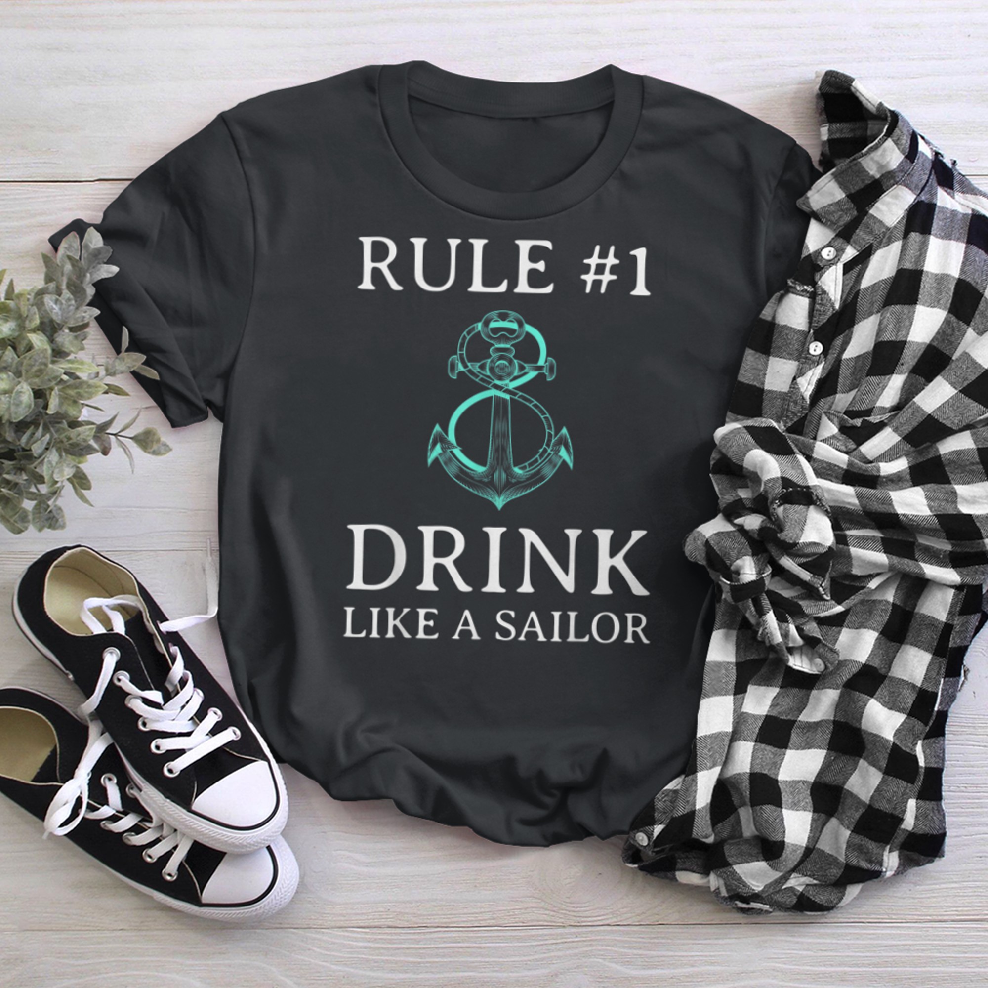 Funny Cruise Drink Like A Sailor Drinking t-shirt black