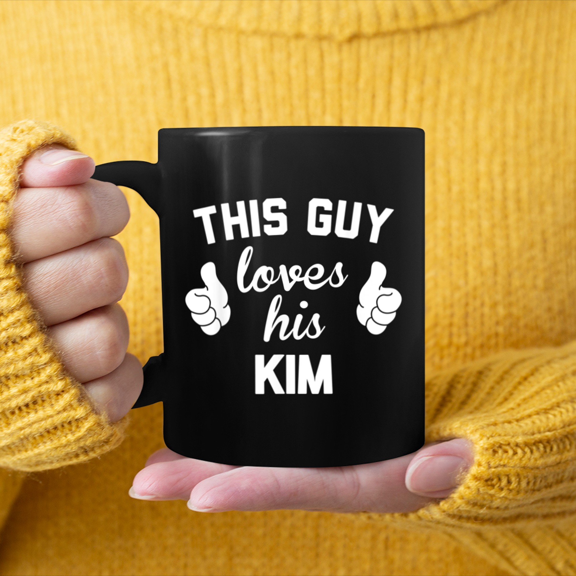 Mens this guy loves his kim mug black