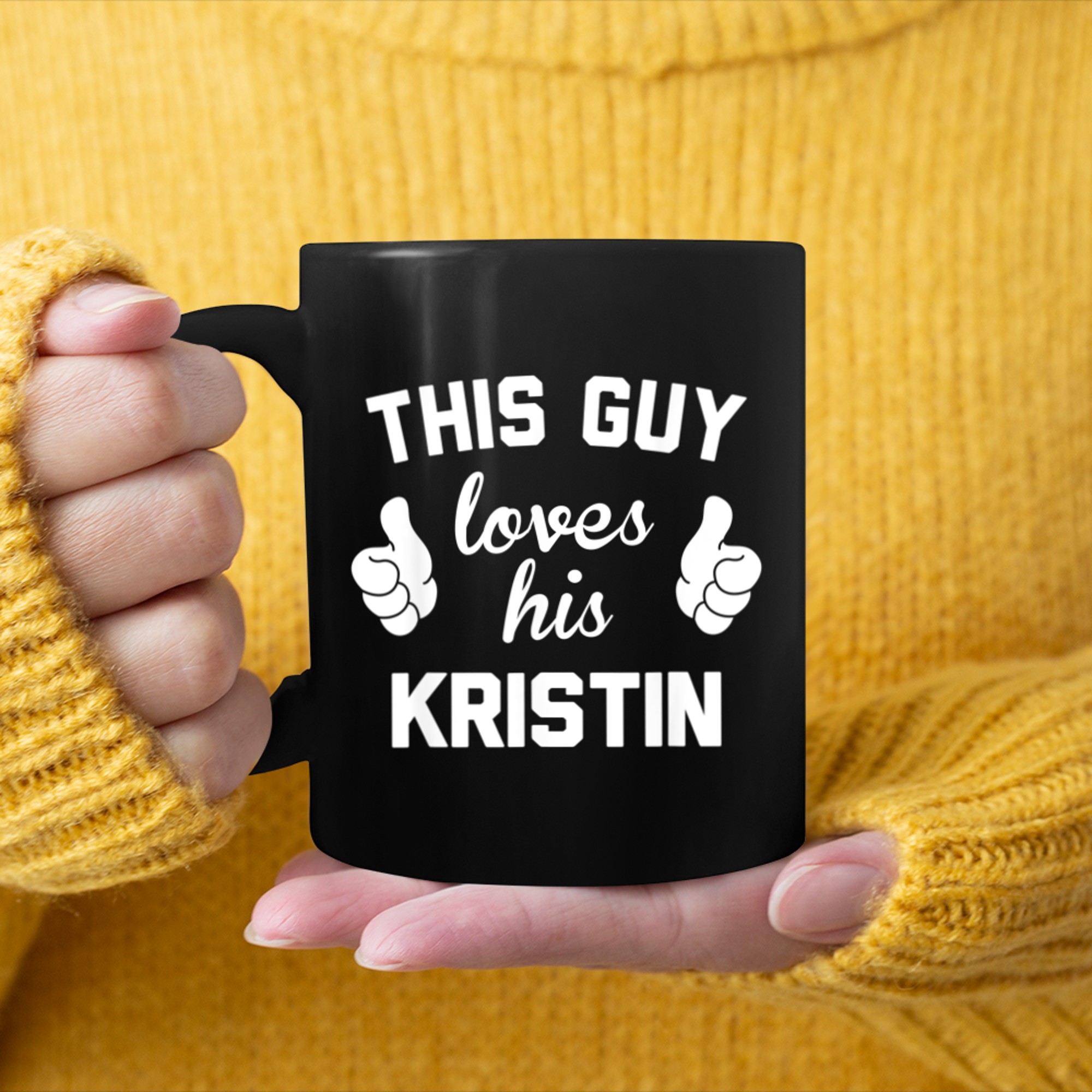 Mens this guy loves his kristin mug black