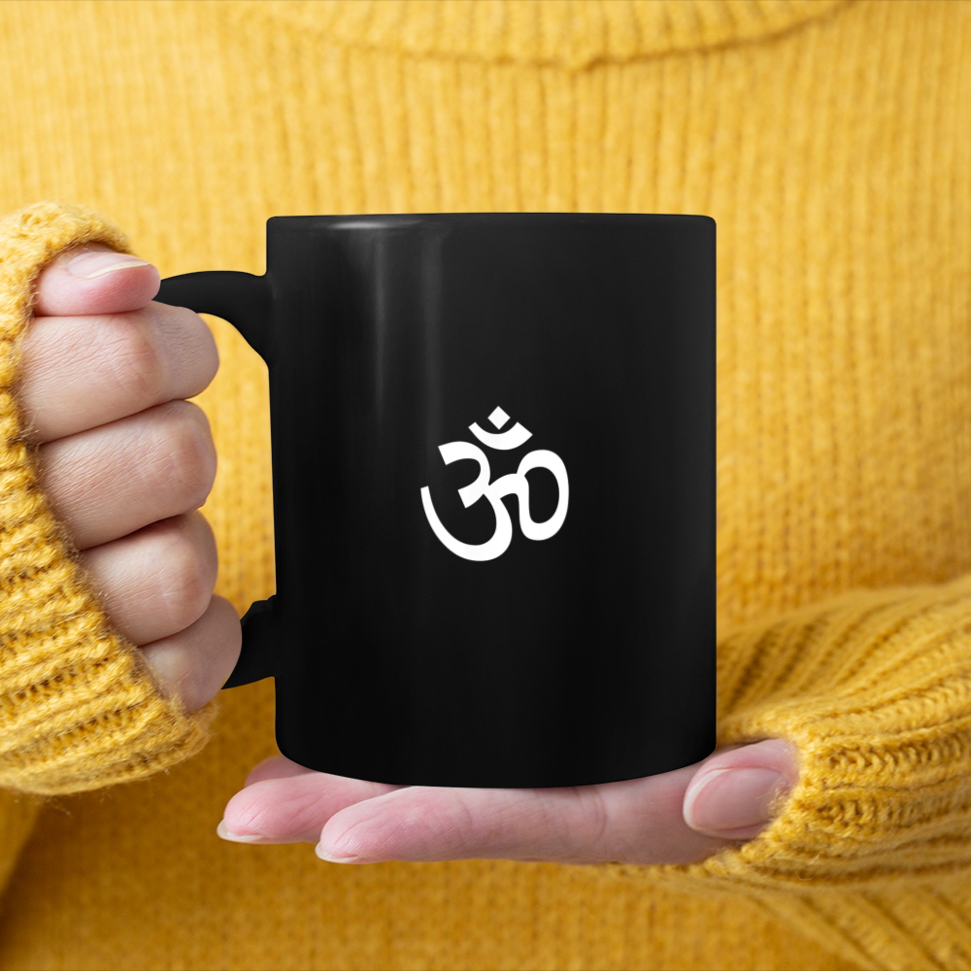 OM AUM Symbol Buddhism Buddha Yoga Tao Zen Goa mug black