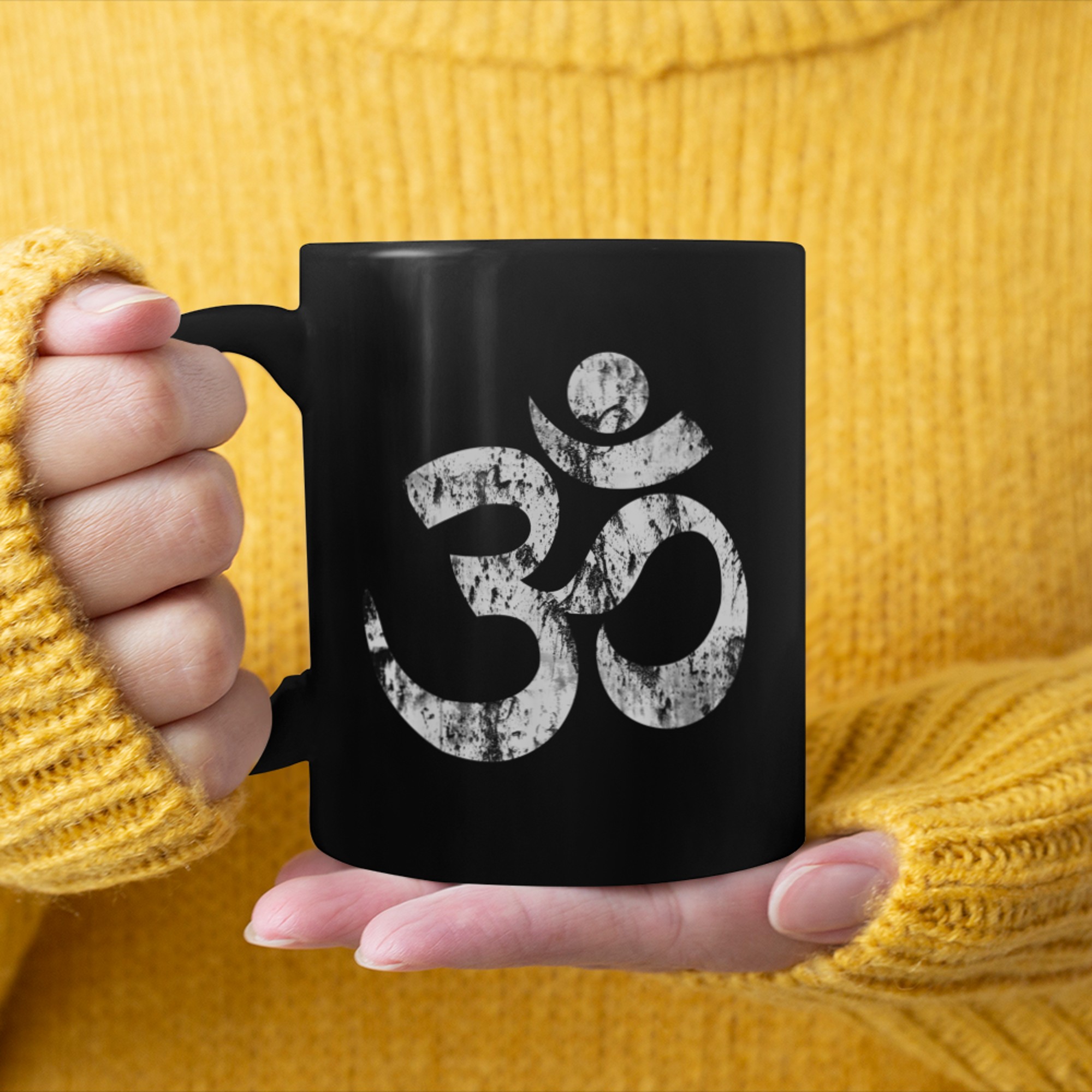 Om Namaste Yoga Symbol Sport mug black