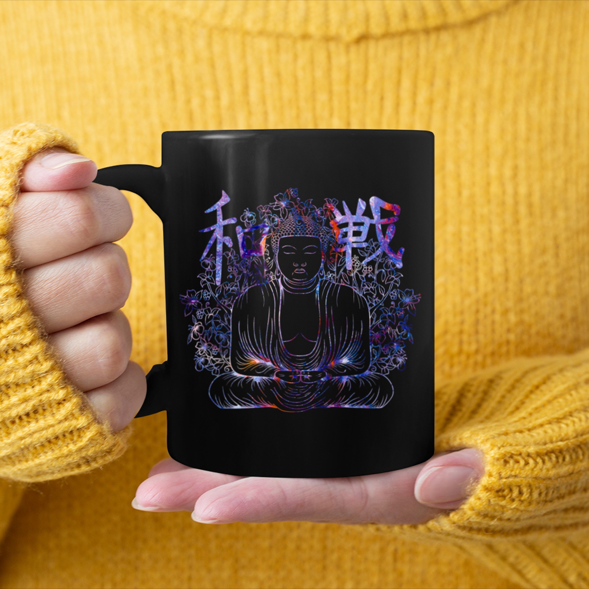 Om Ohm Aum Symbol Spiritual Yoga (17) mug black