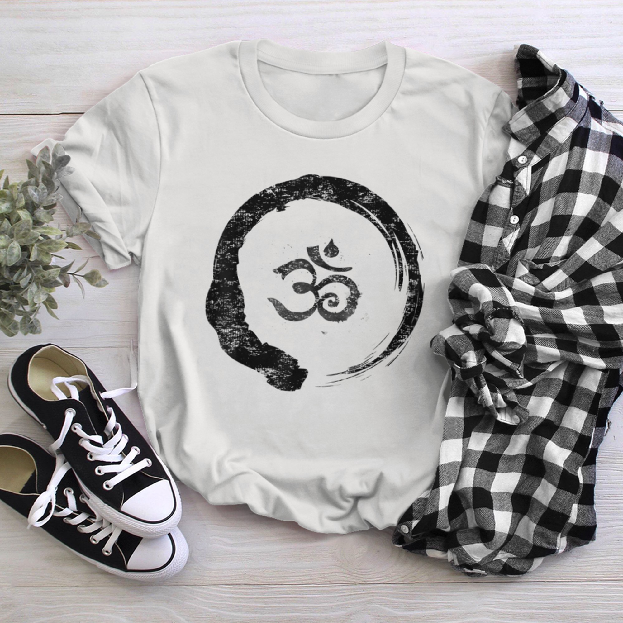 Om Symbol Meditation Tee Pilates Yoga Lover (4) t-shirt white