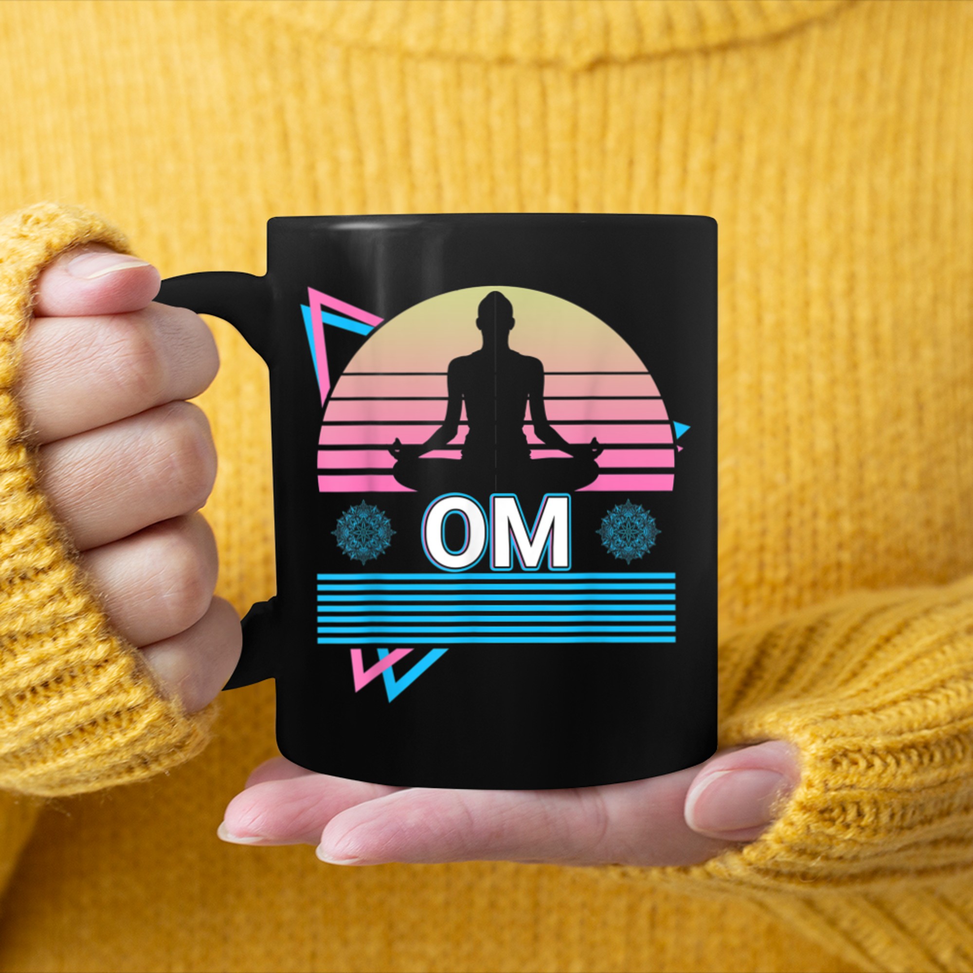 OM Symbol Yoga AUM Meditation Buddhism Buddhist Hindu mug black