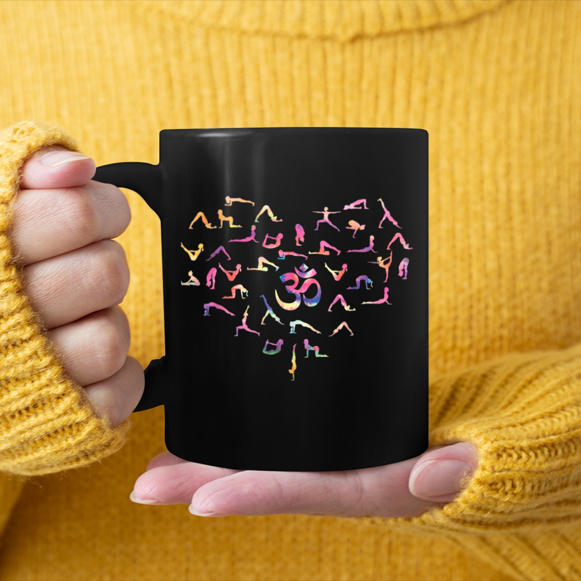 Pilates Yoga Meditation Lover Tee Om Symbol mug black