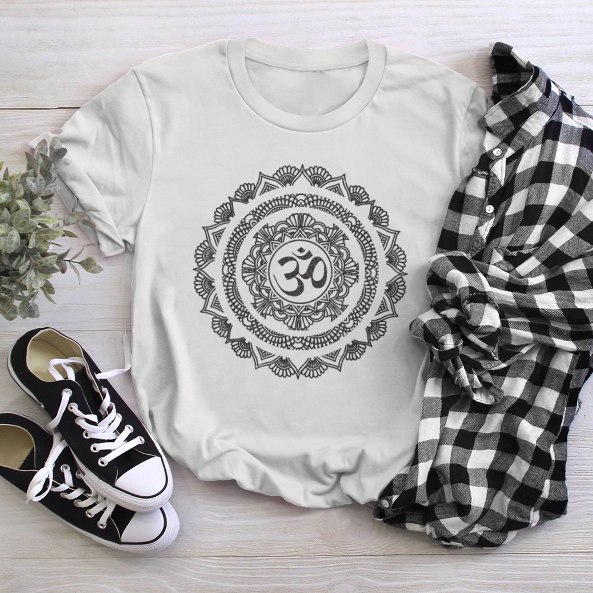 Yoga Mandala Om Symbol Spiritual Buddha Yogi t-shirt white