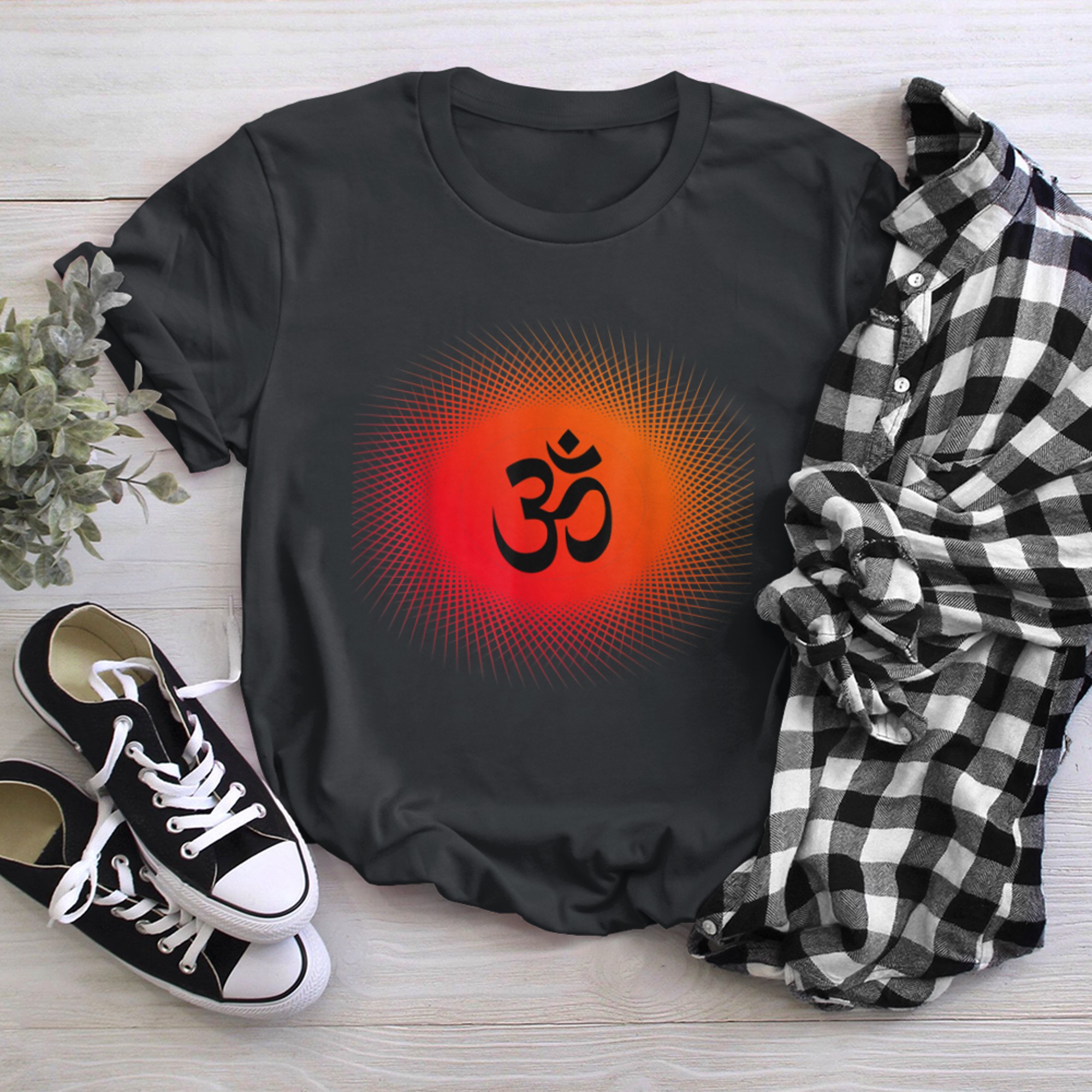 Yoga Meditation Symbol OM Tshirt t-shirt black