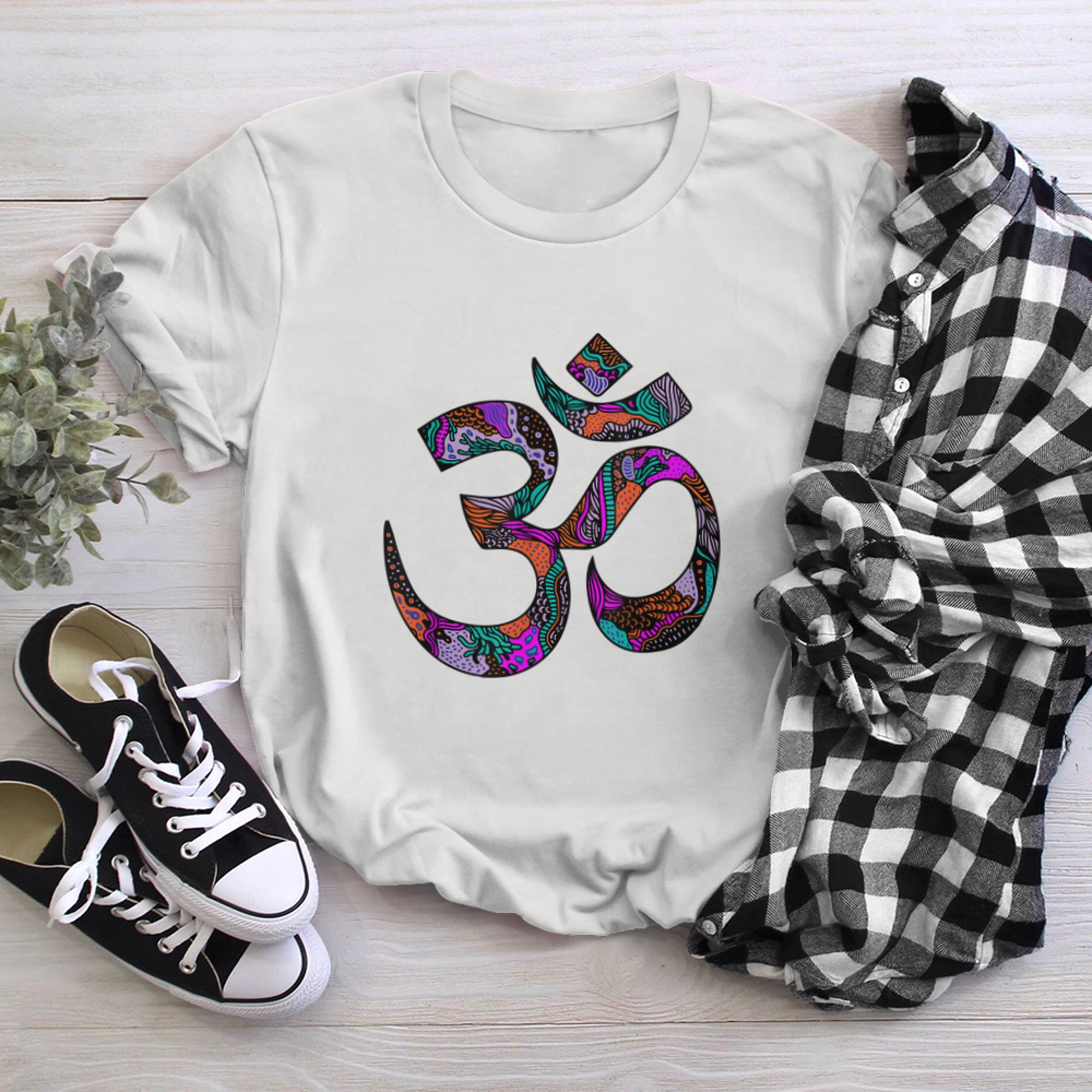 Yoga Om-Symbol Outfit Yogi Yoga-Teacher Men Woman Kids t-shirt white