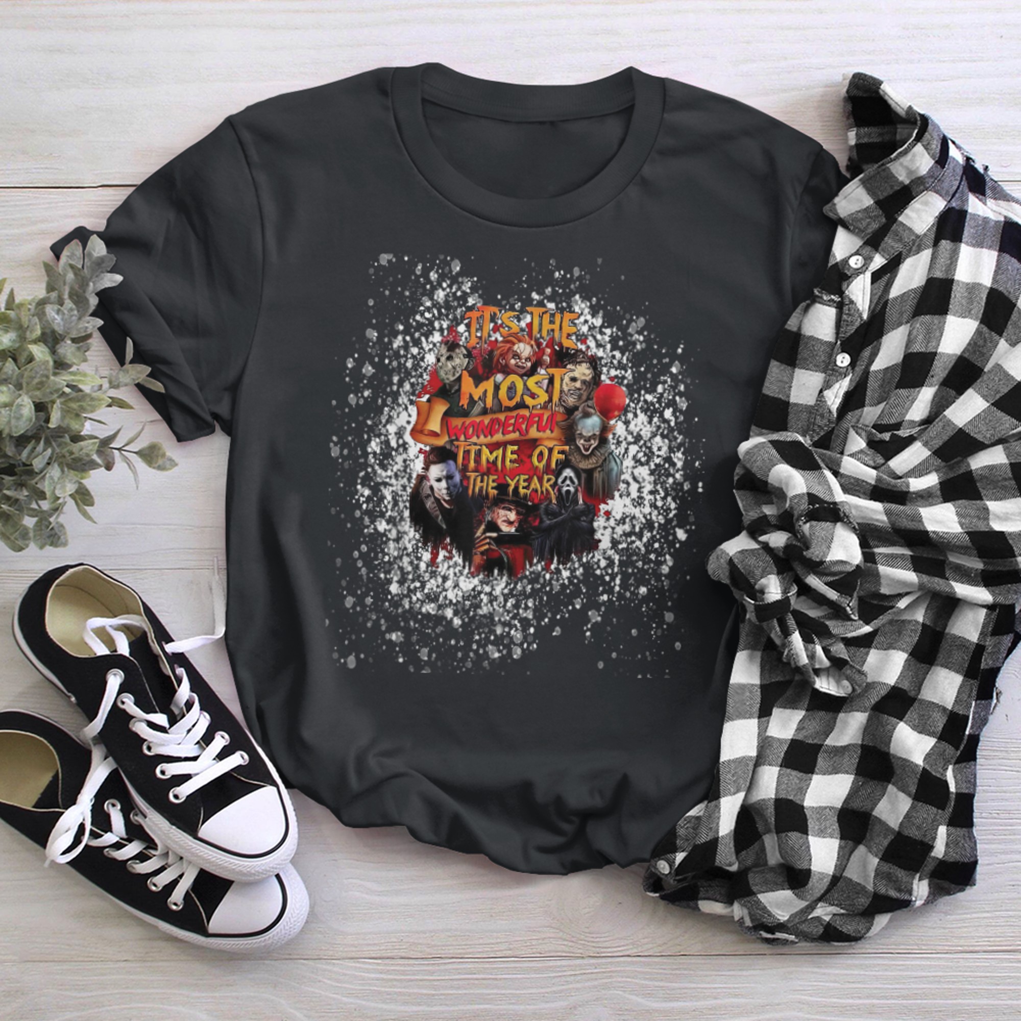 Blea.ched Retro It's The Most Wonderful Time Of the Year t-shirt black