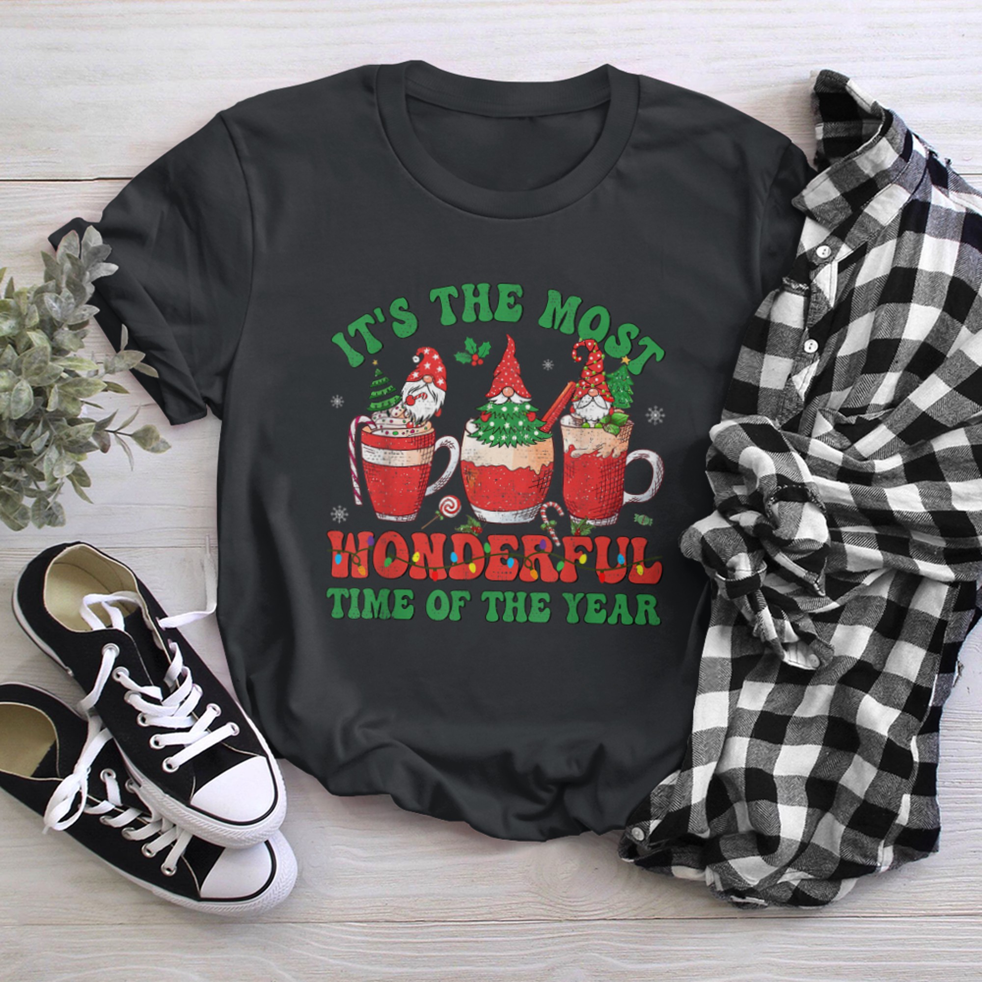 Christmas Coffee It's The Most Wonderful Time Of The Year (10) t-shirt black