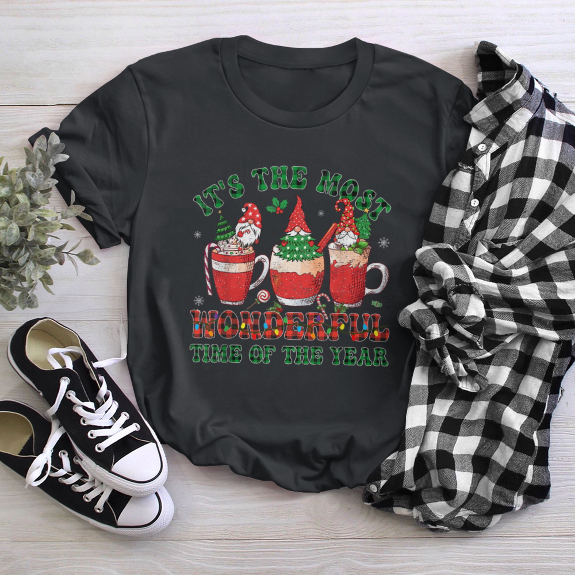 Christmas Coffee It's The Most Wonderful Time Of The Year t-shirt black