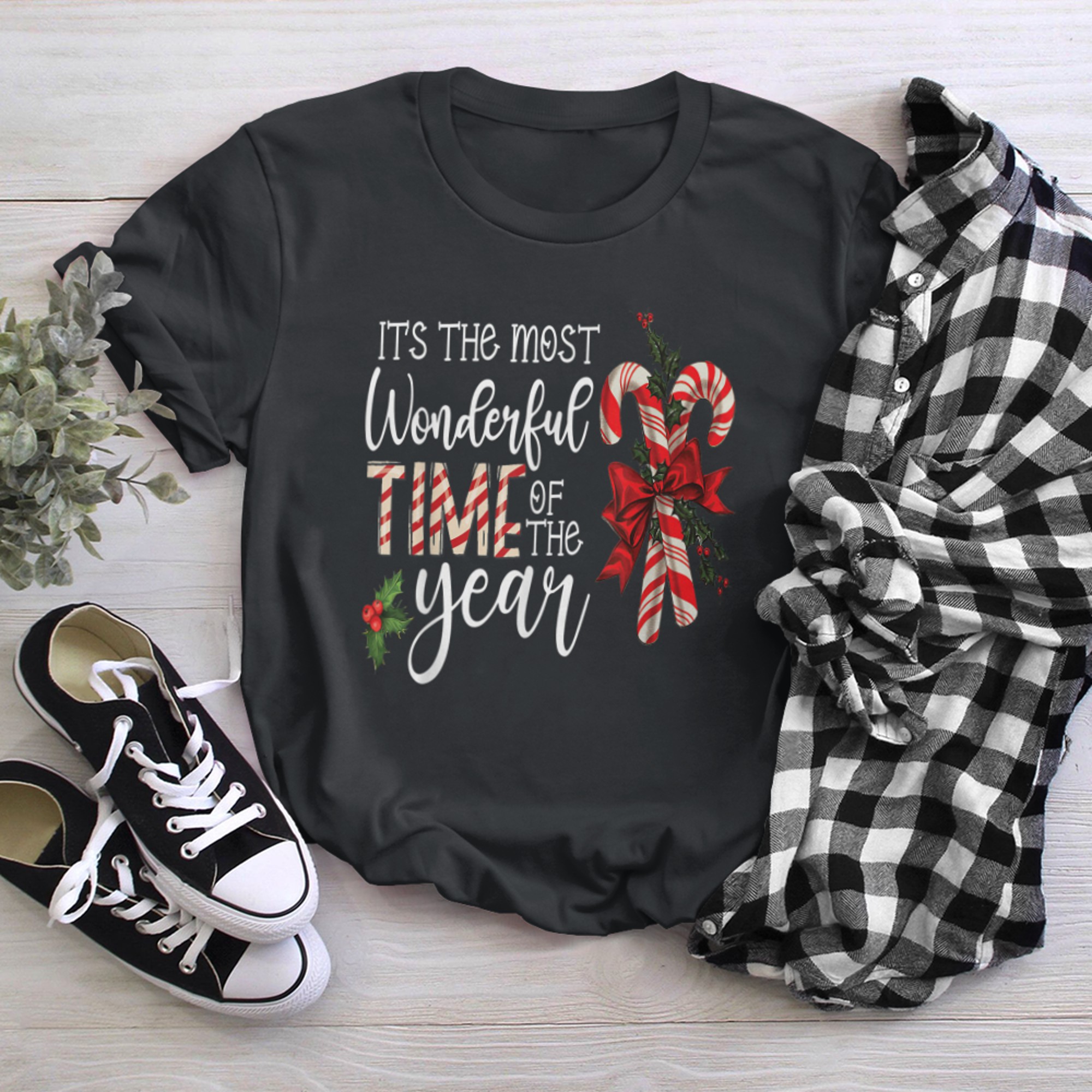 Christmas It's The Most Wonderful Time Of The Year Candy t-shirt black