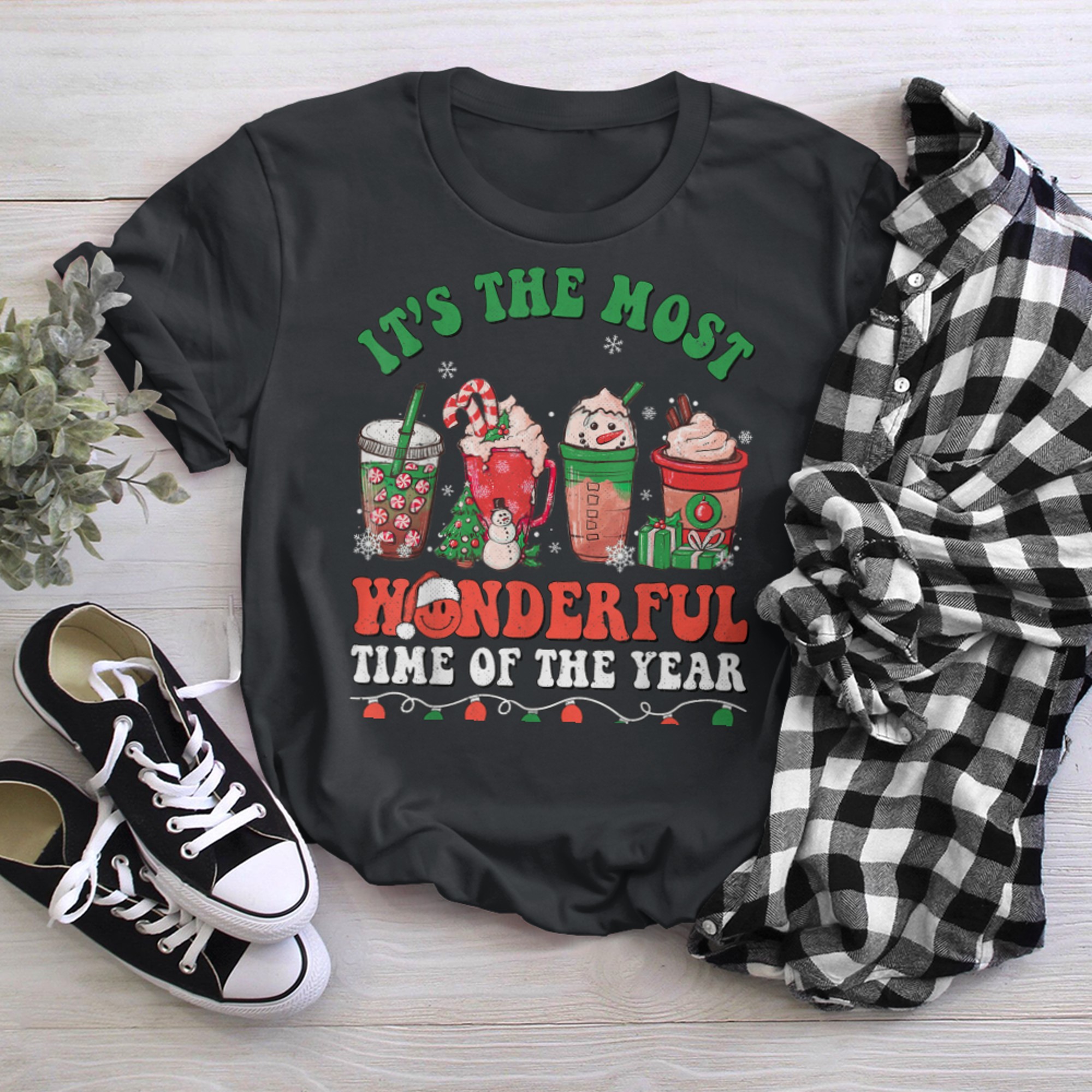 Christmas It's The Most Wonderful Time Of The Year Coffee t-shirt black