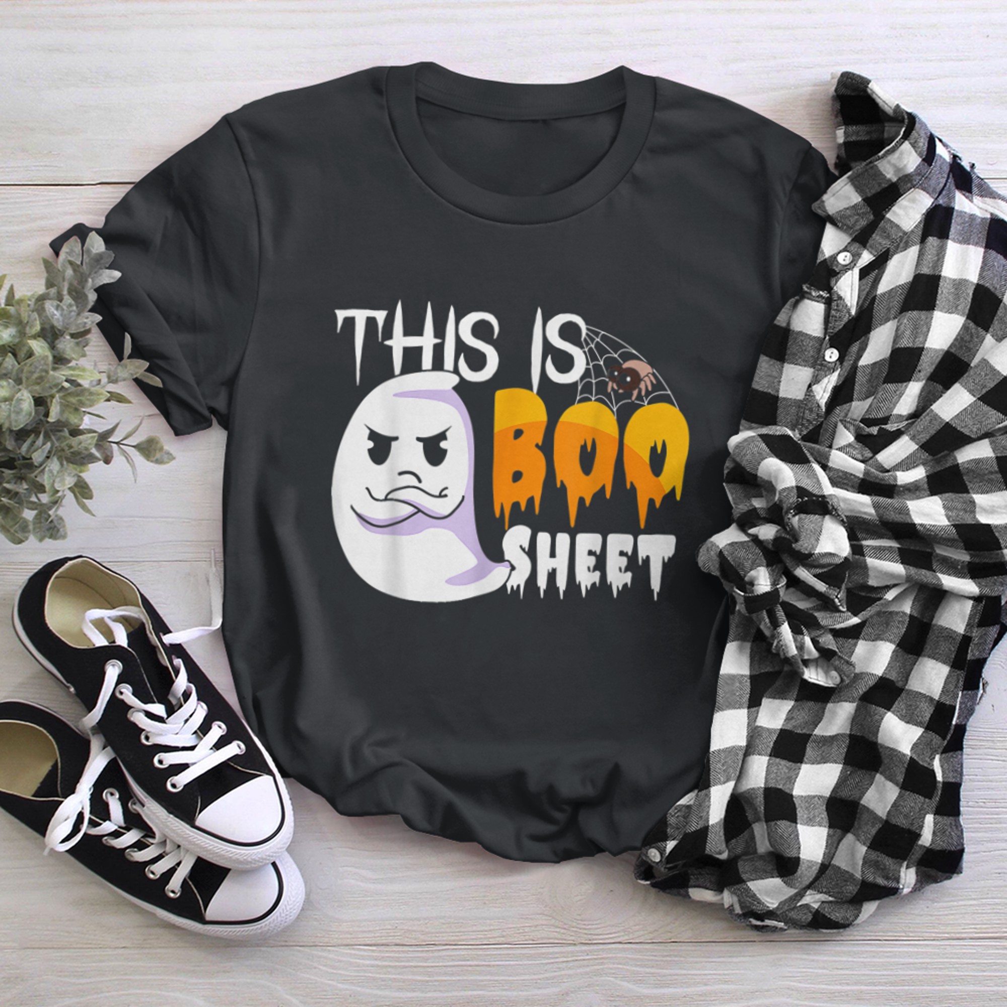 Cute This Is Boo Sheet Funny Halloween Lover Ghost Party (1) t-shirt black