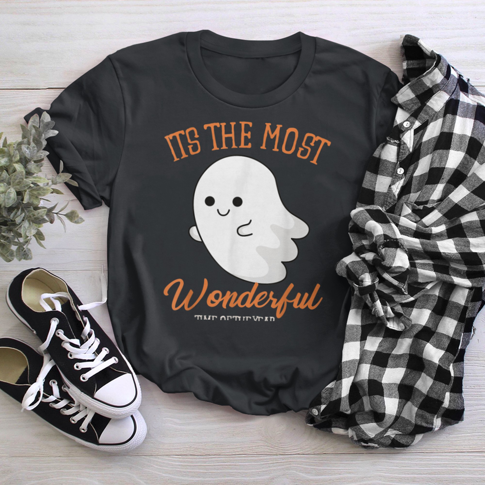 Halloween It's The Most Wonderful Time Of The Year Ghost t-shirt black