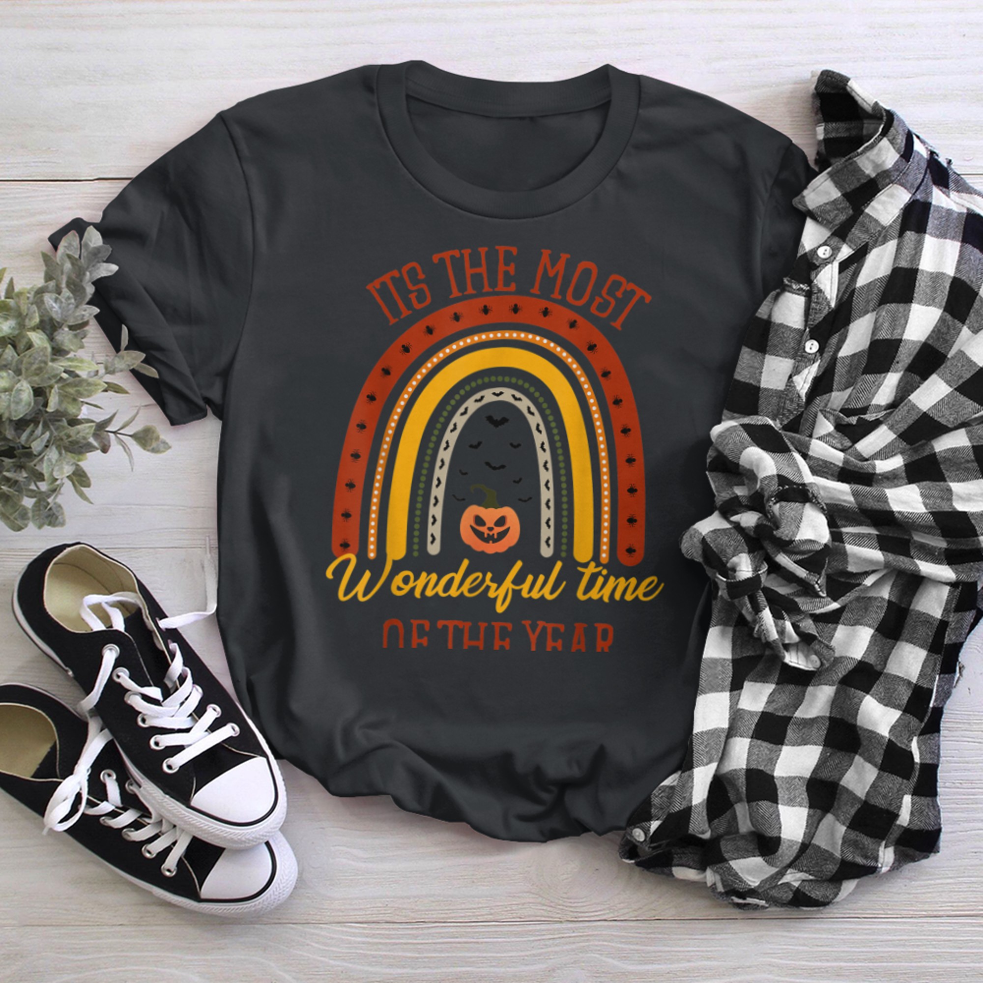 Halloween It's The Most Wonderful Time Of The Year Pumpkin (2) t-shirt black