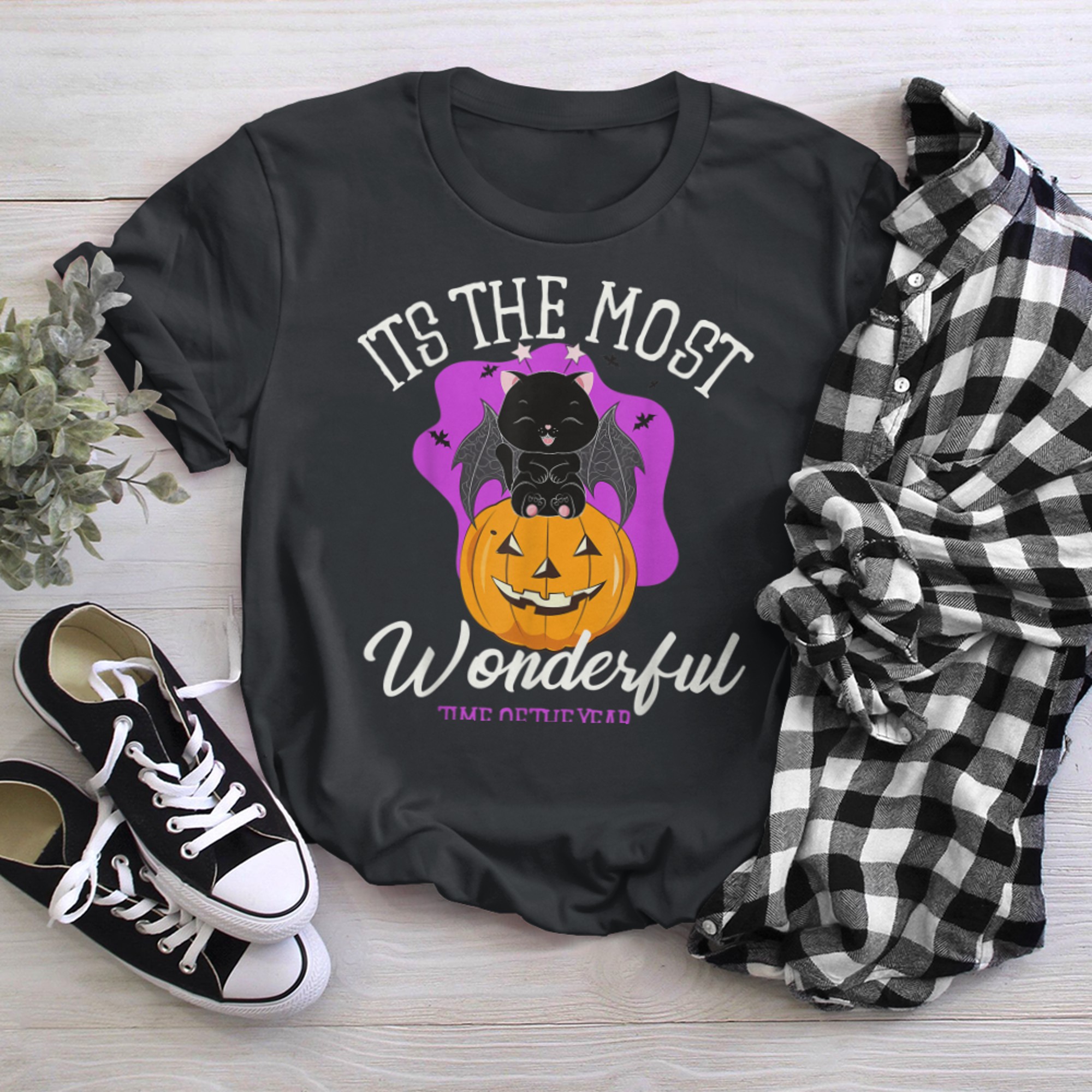 Halloween It's The Most Wonderful Time Of The Year Pumpkin t-shirt black