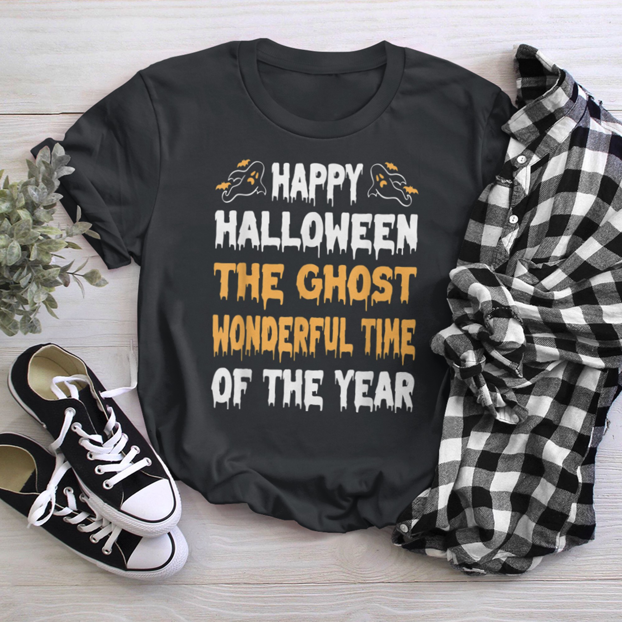 Halloween The Most Wonderful Time Of The Year Ghost t-shirt black