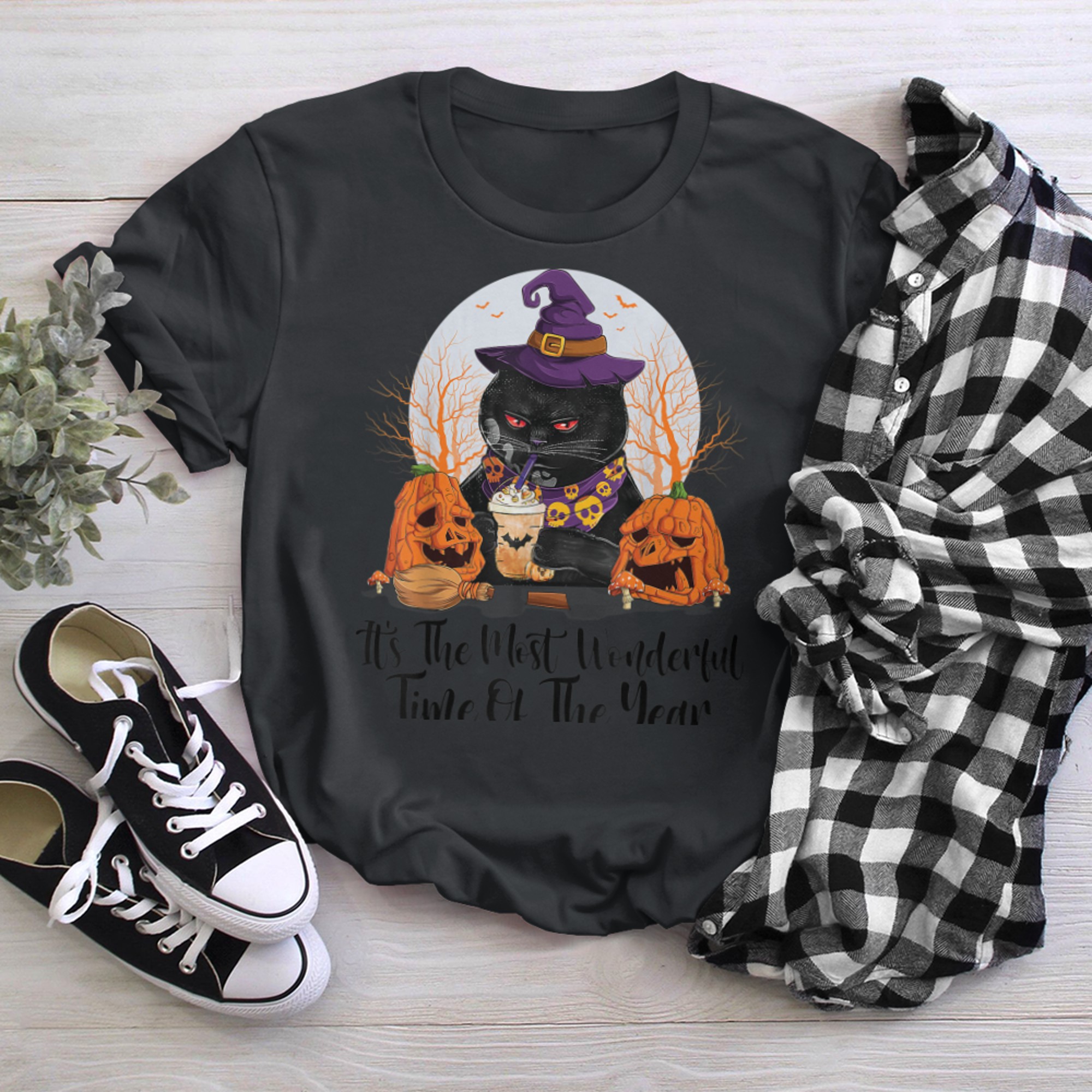 Its The Most Wonderful Time Of The Year Black Cat (1) t-shirt black